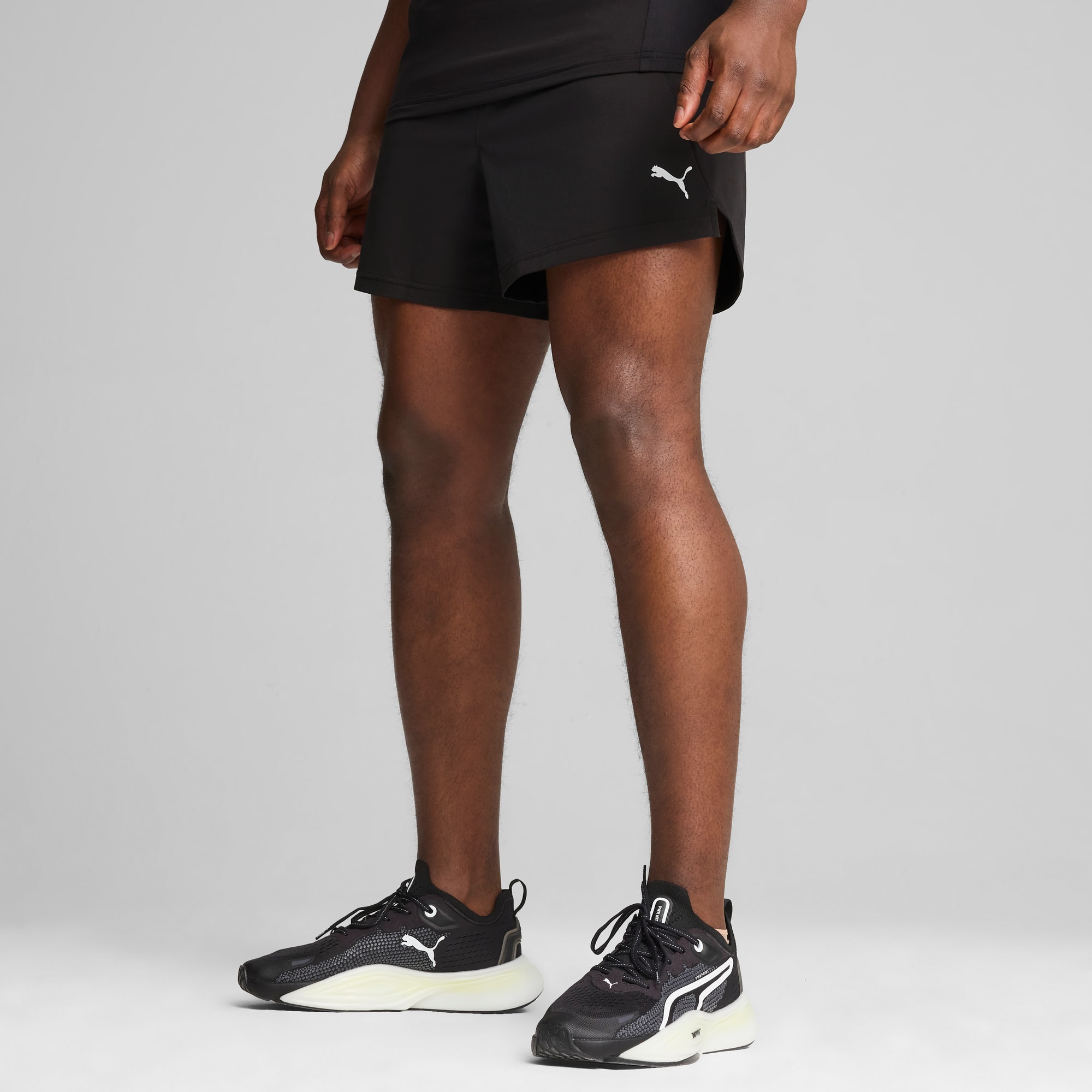 Puma black shorts mens top