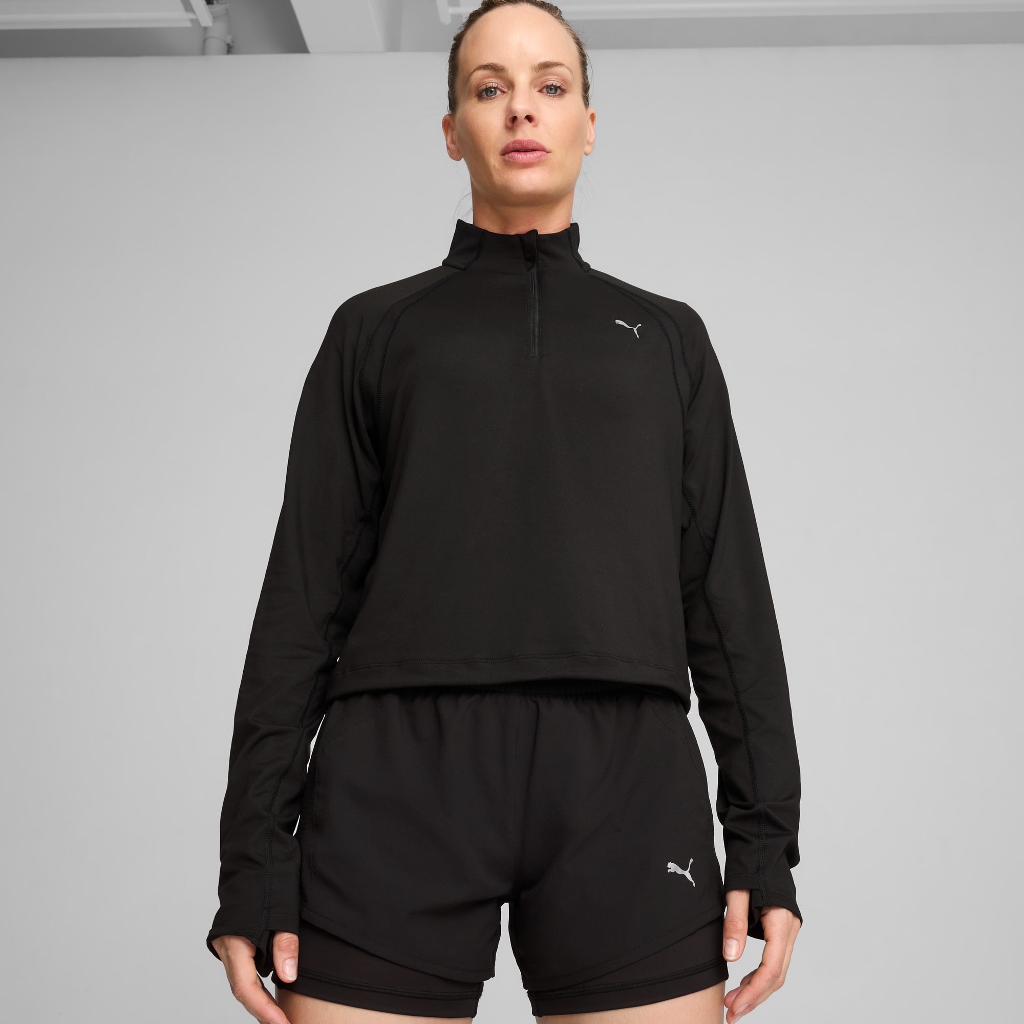 PUMA RUN CLOUDSPUN Women's Quarter-Zip Top | PUMA