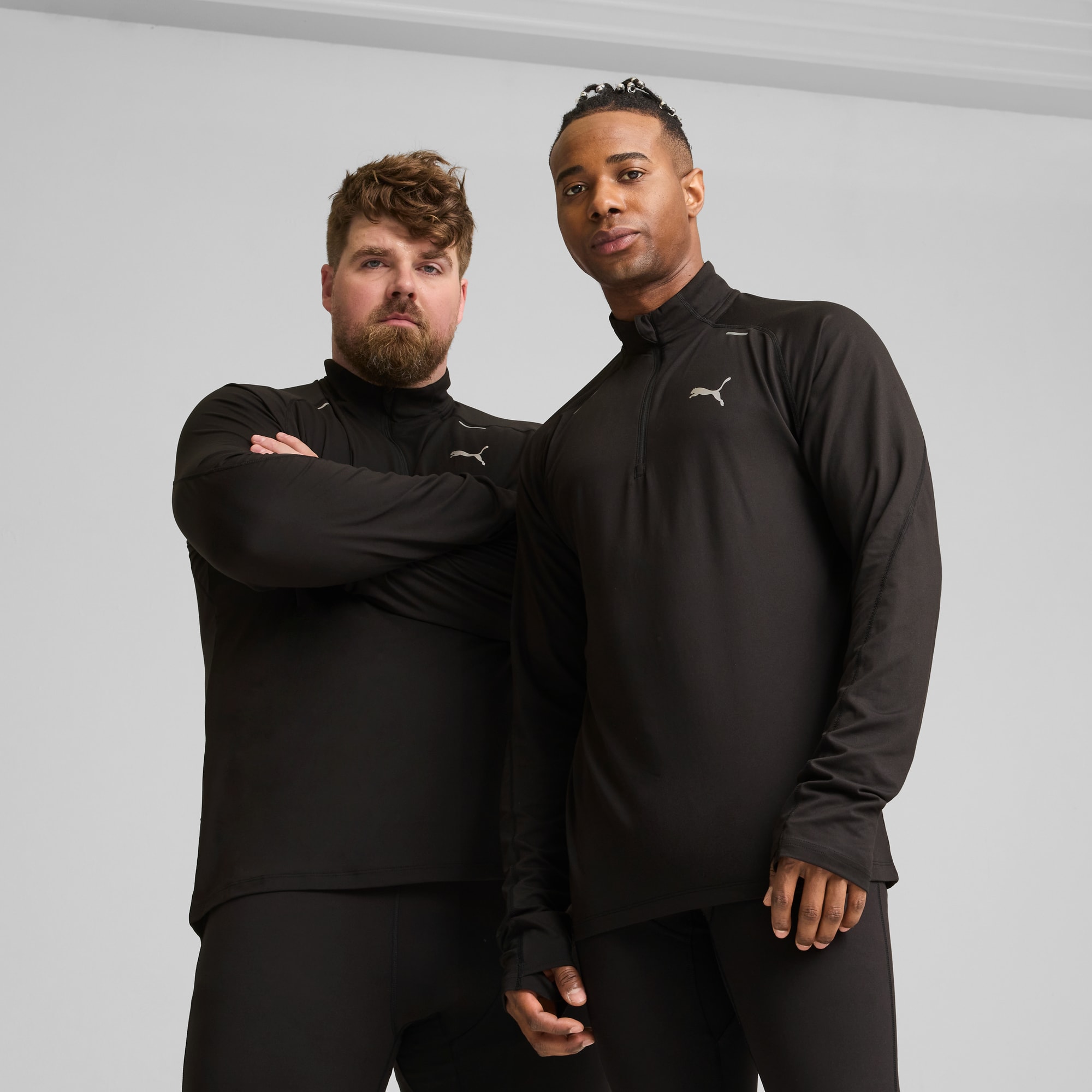 PUMA RUN CLOUDSPUN Quarter Zip Men s Top