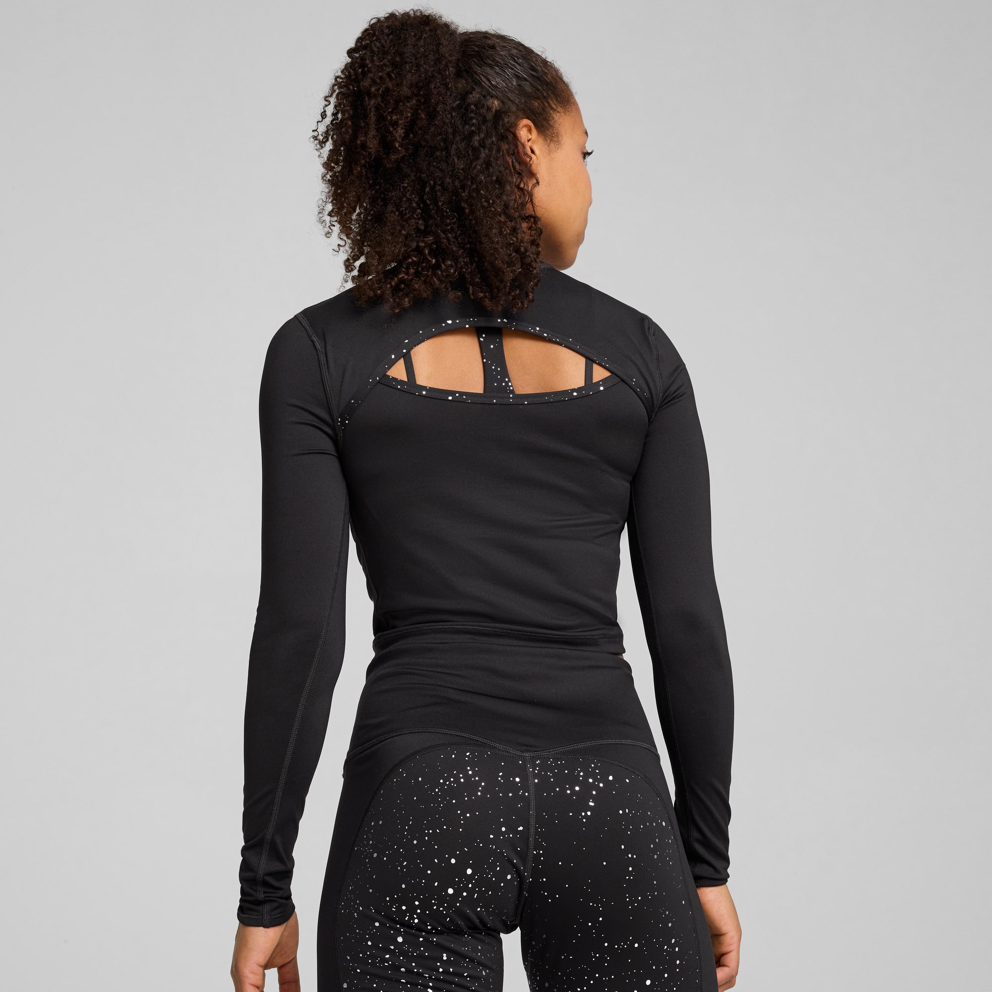 INTERGALACTIC Long Sleeve Crop Top Women | PUMA Black | PUMA