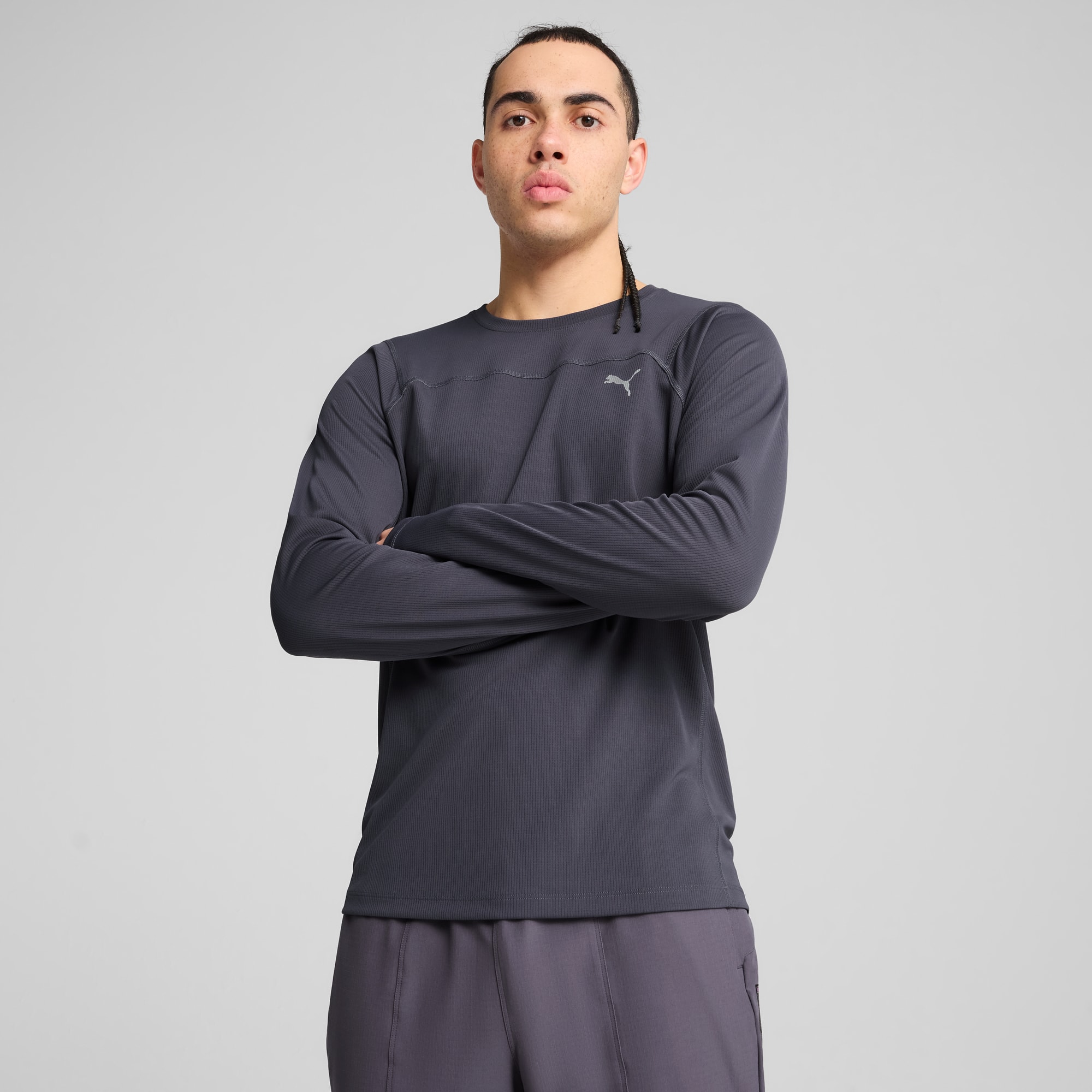 SEASONS Langarm-Shirt Herren, Galactic Gray, large