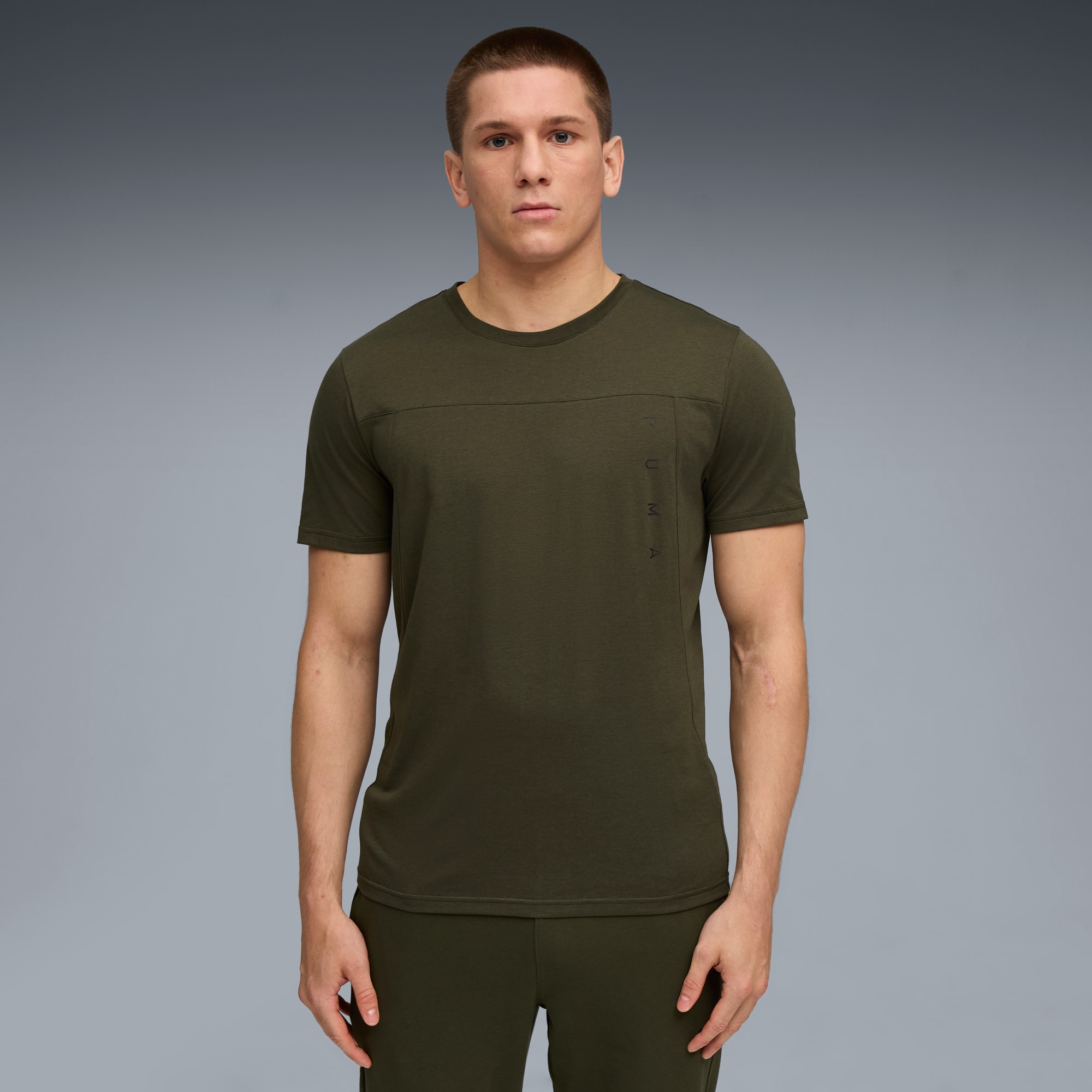 TAD TECH Triblend Tee Men, Dark Olive, large