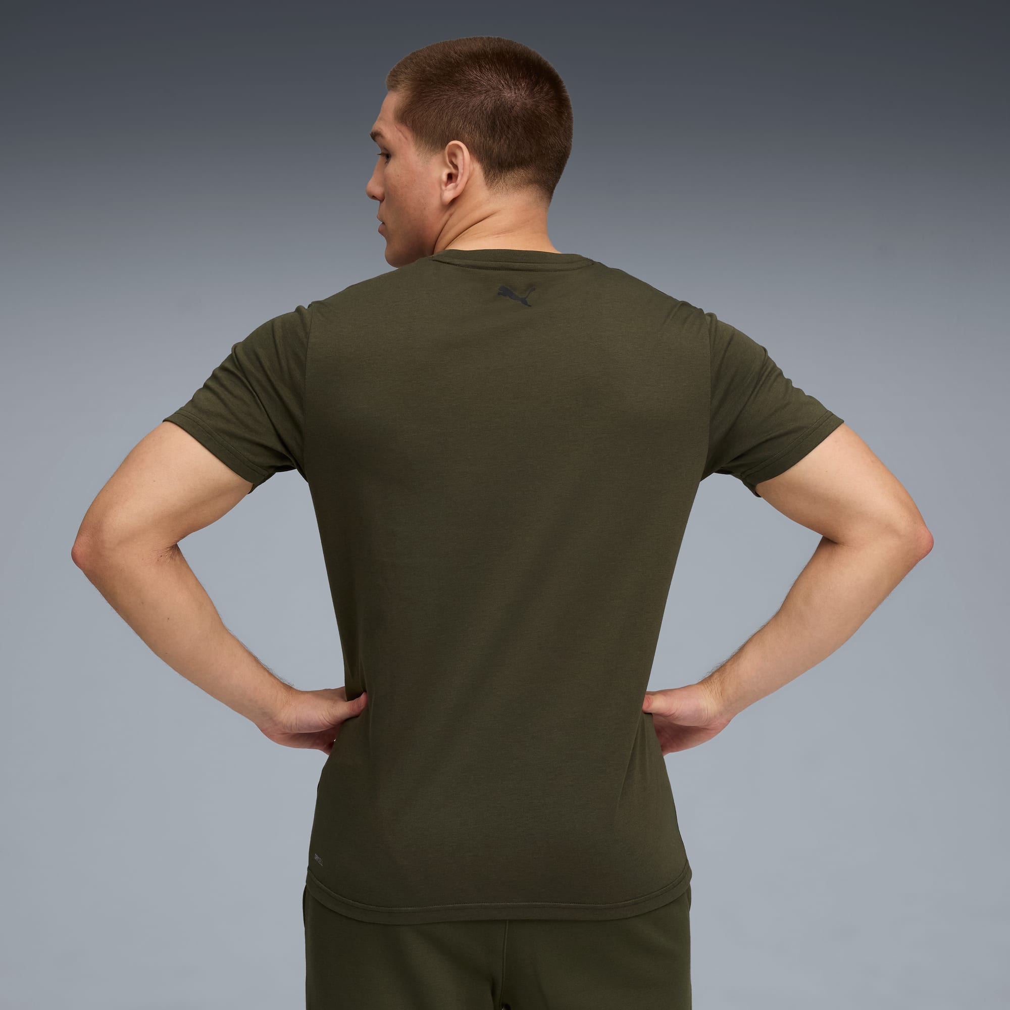 TAD TECH Triblend Tee Men, Dark Olive, large