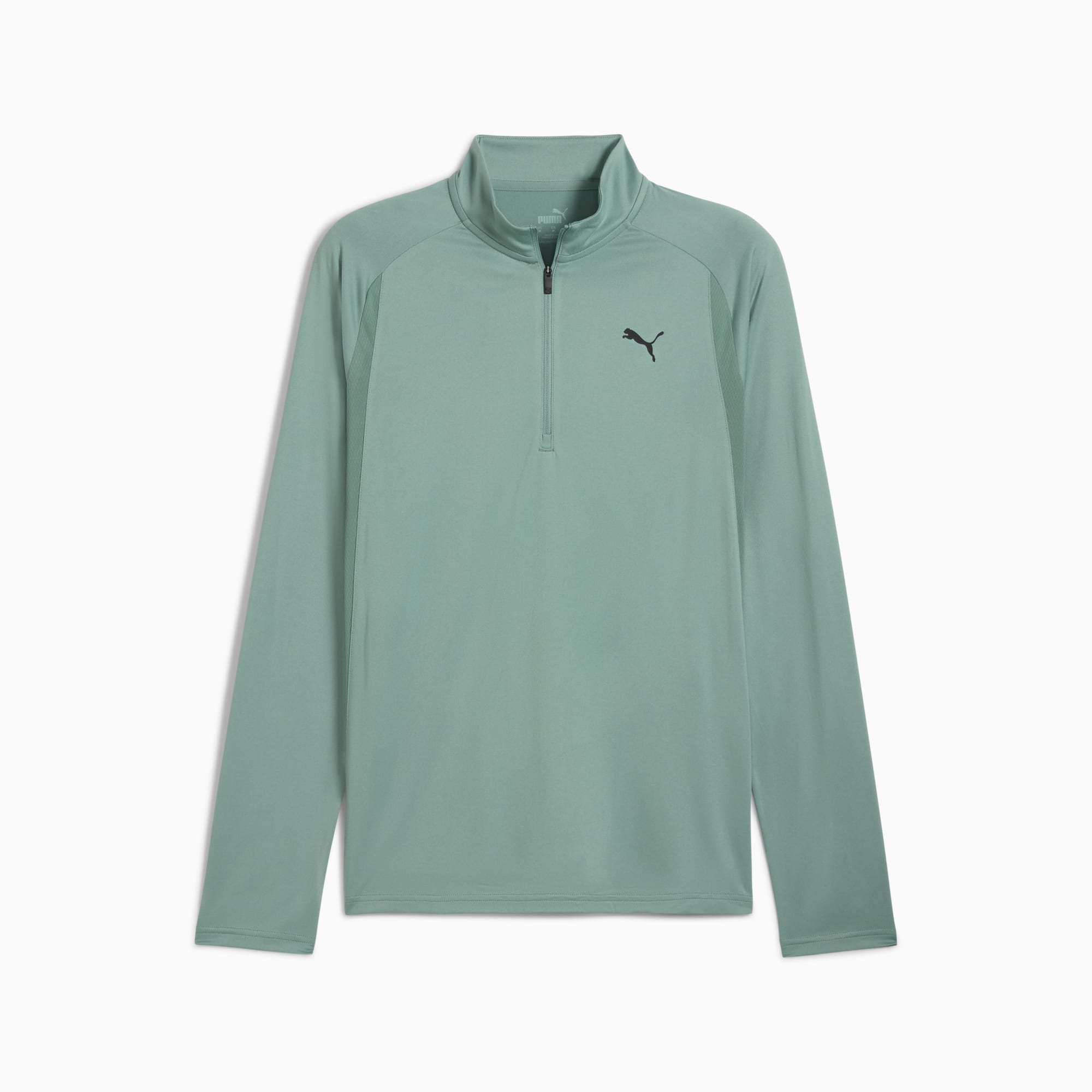 TAD TECH Fabric Mix 1/4 Zip Men, Green Moon, large