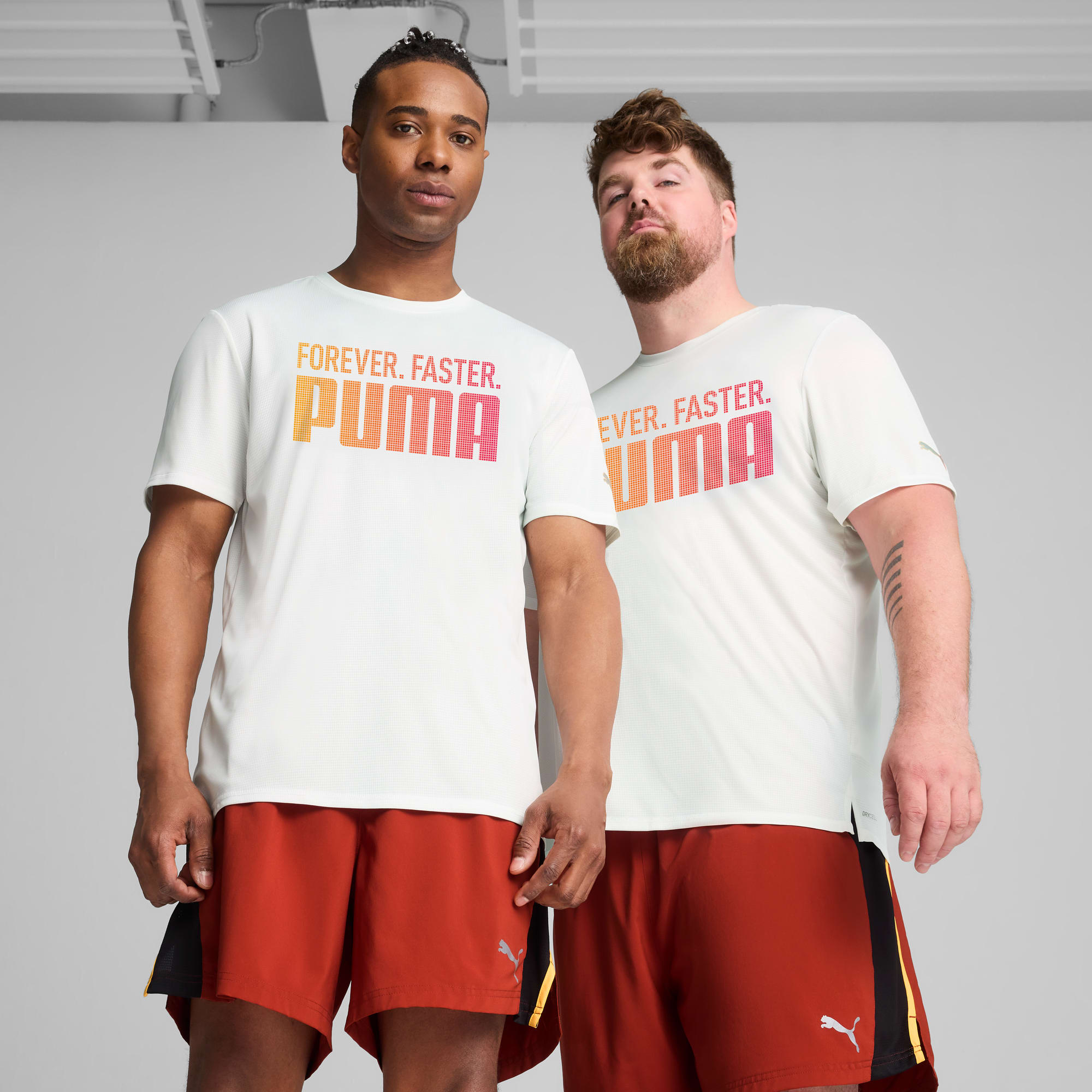 Puma Favorties Forever Faster Short Sleeve T shirt White L Man