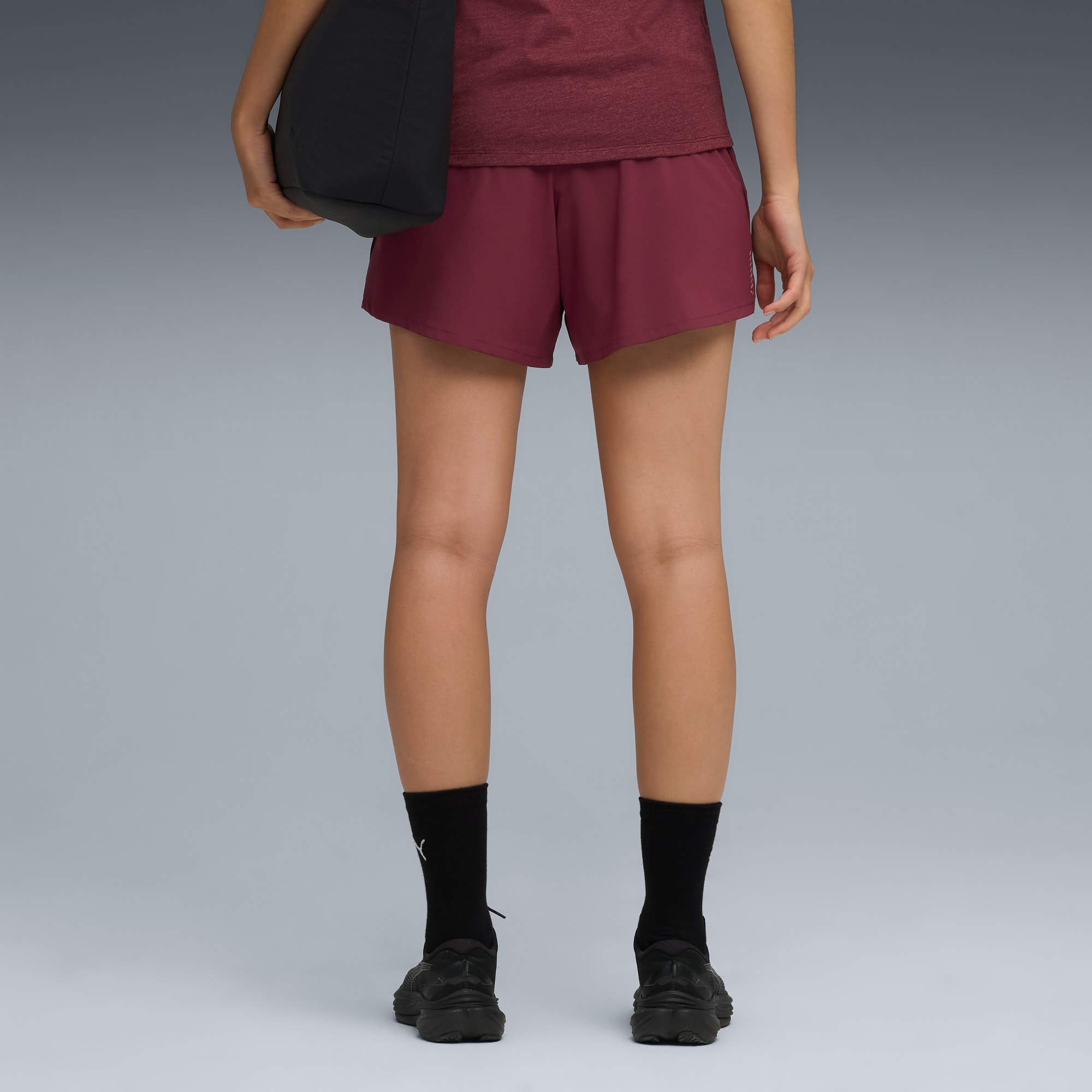 Shorts da running VELOCITY 5" da donna, Ruby Shimmer, large