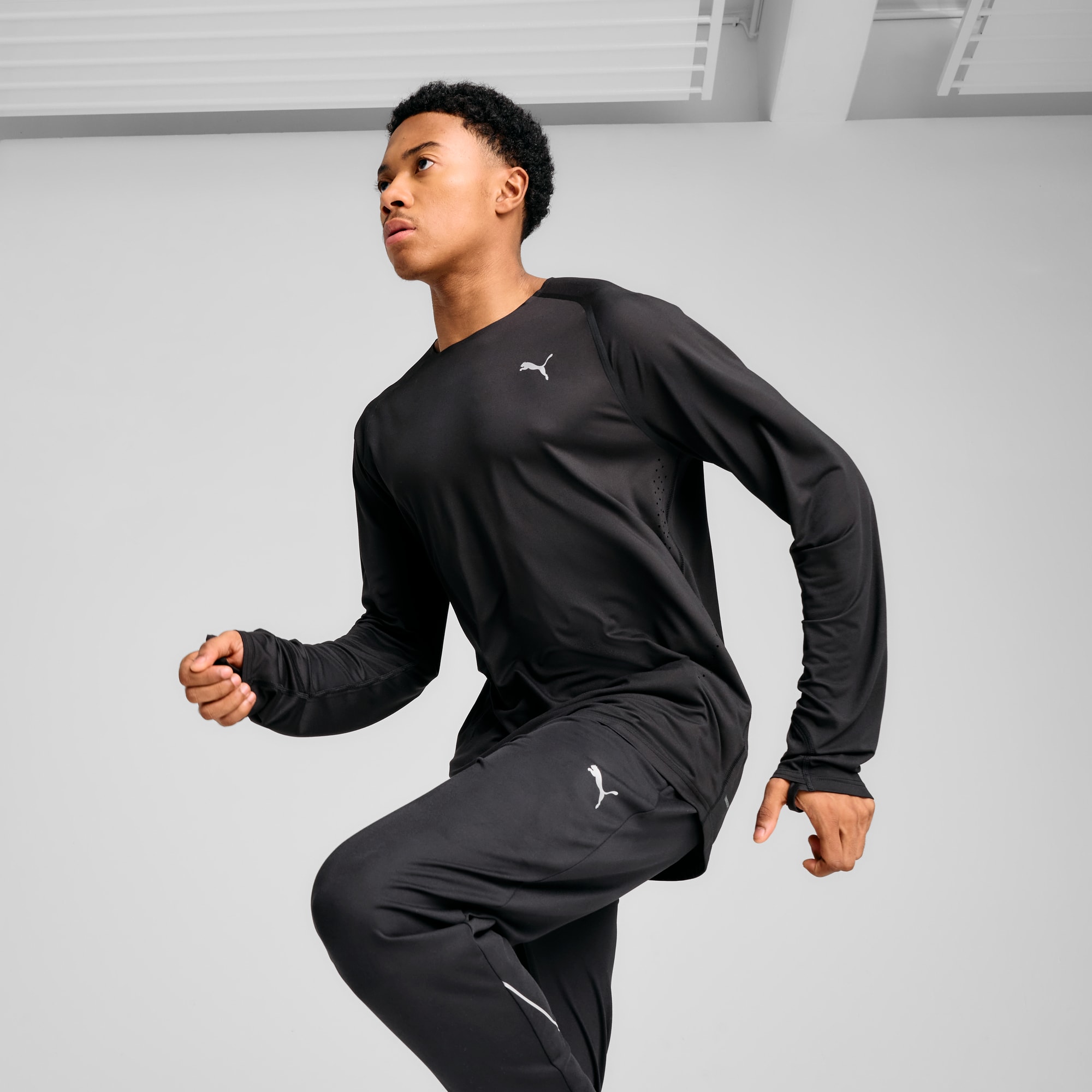 CLOUDSPUN Long Sleeve Running Top Men, PUMA Black, large
