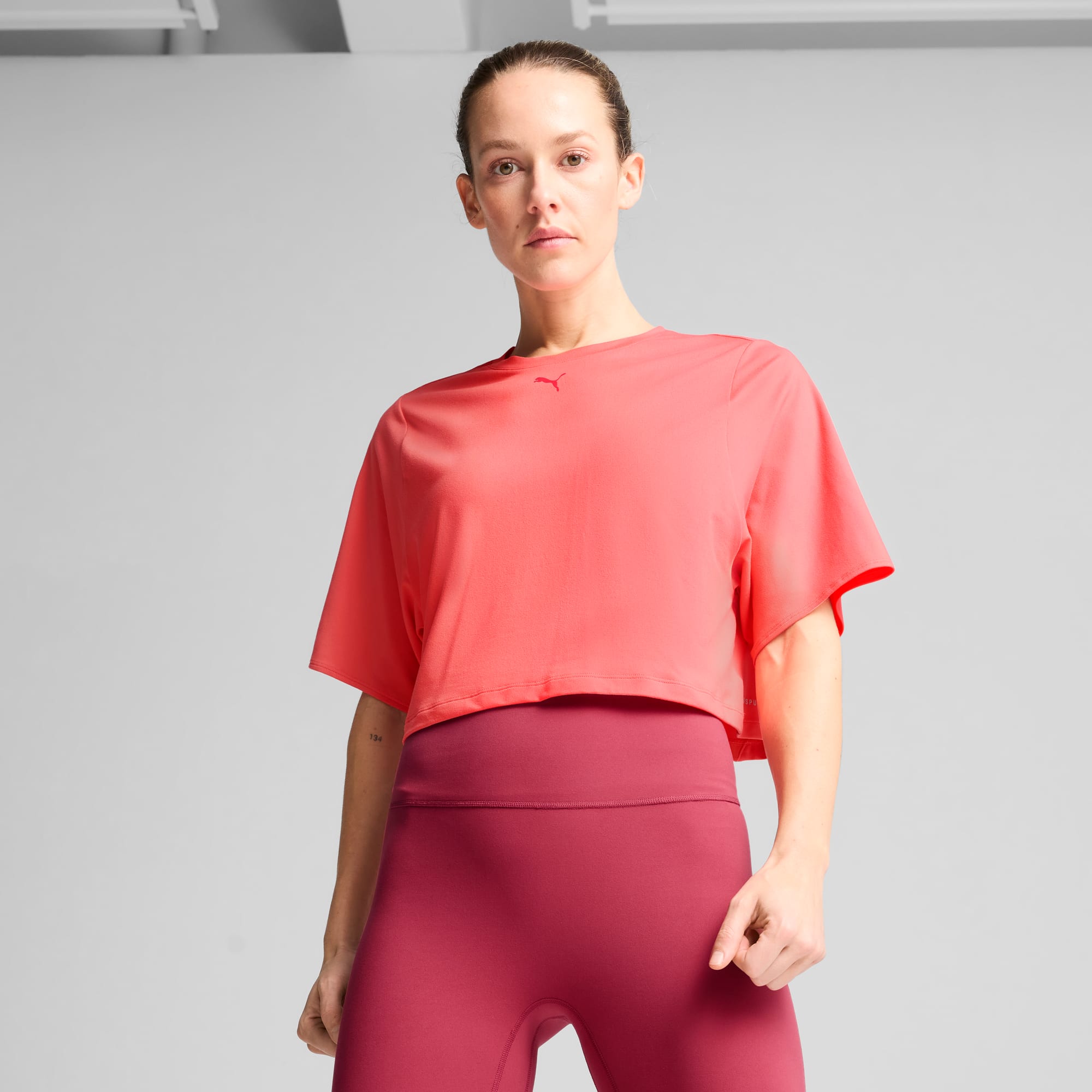 T-shirt en mesh CLOUDSPUN Femme, Peach Frost, large