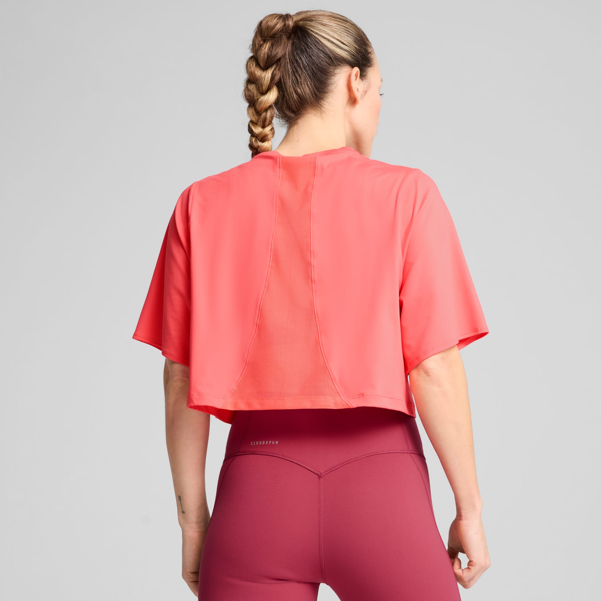 CLOUDSPUN Mesh Tee Women, Peach Frost, large