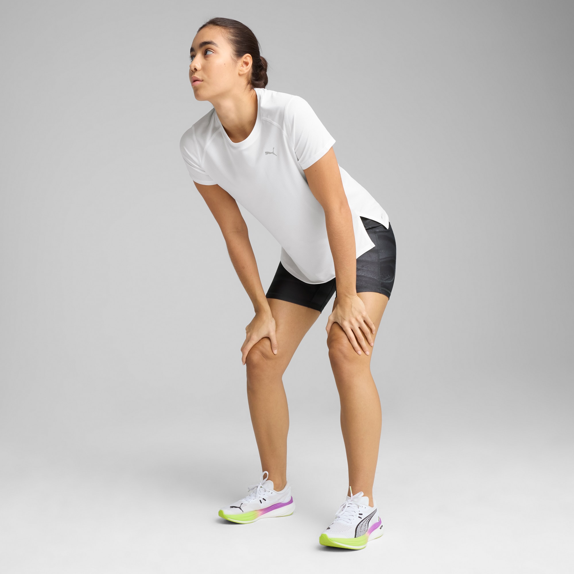 PUMA RUN Mesh Tee Women, PUMA White, large-IDN