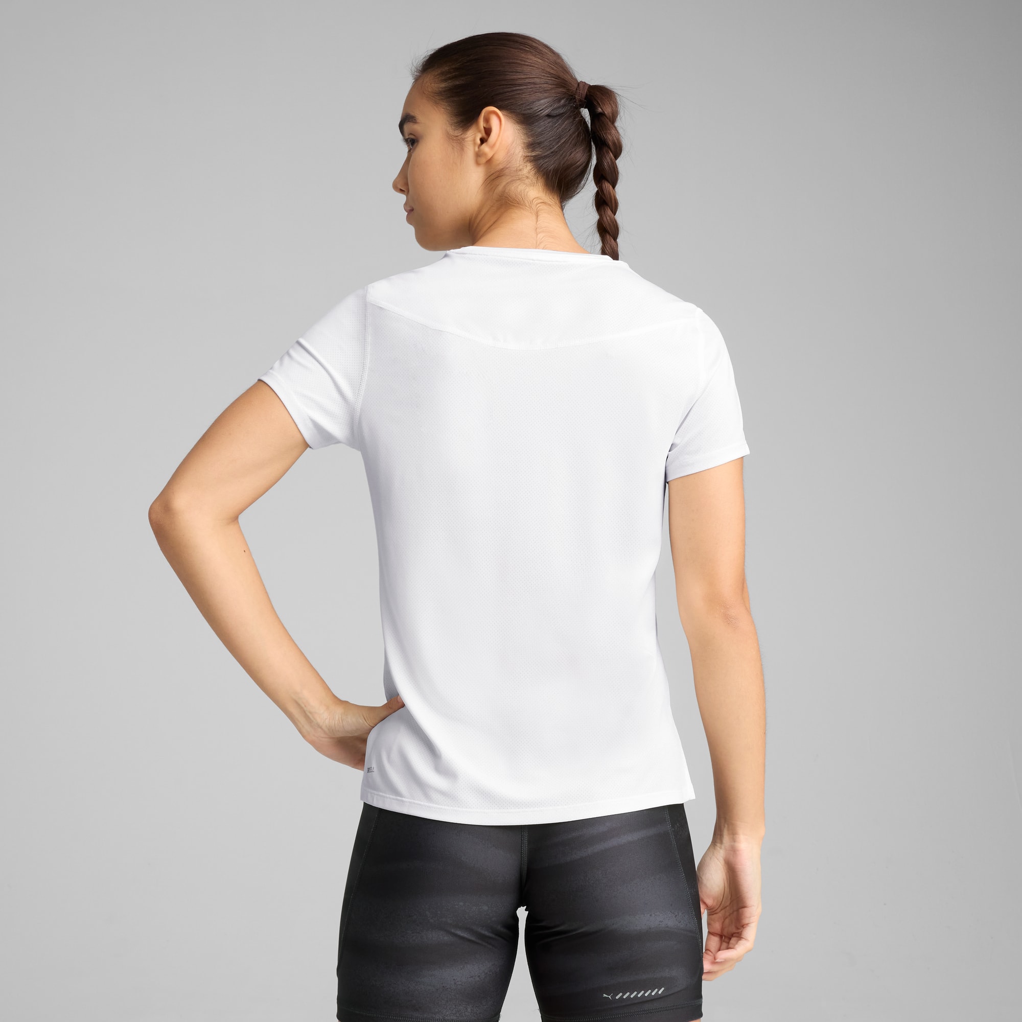 PUMA RUN Mesh Tee Women, PUMA White, large-IDN