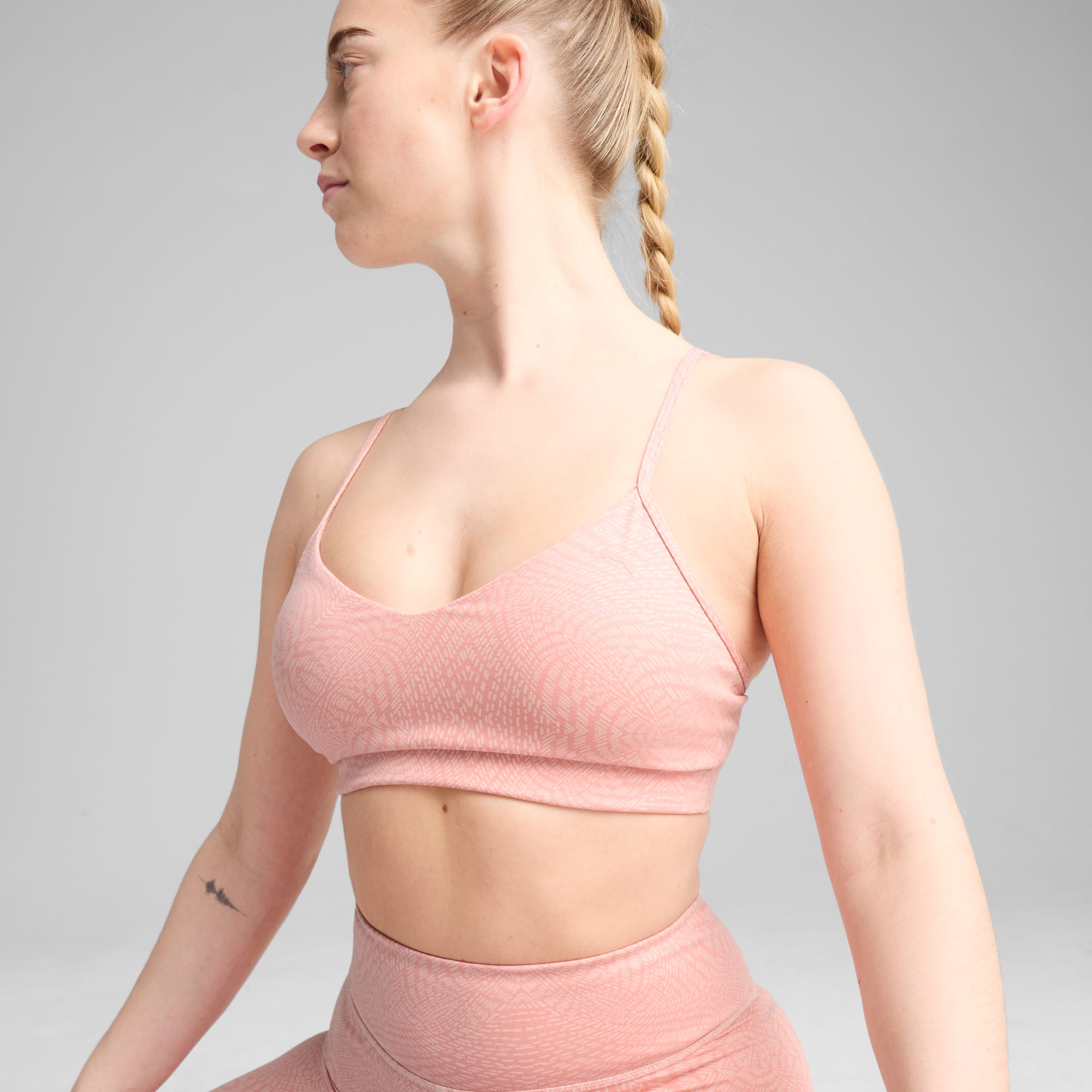 MOVE CLOUDSPUN AOP Bra Women, Rose Quartz, large