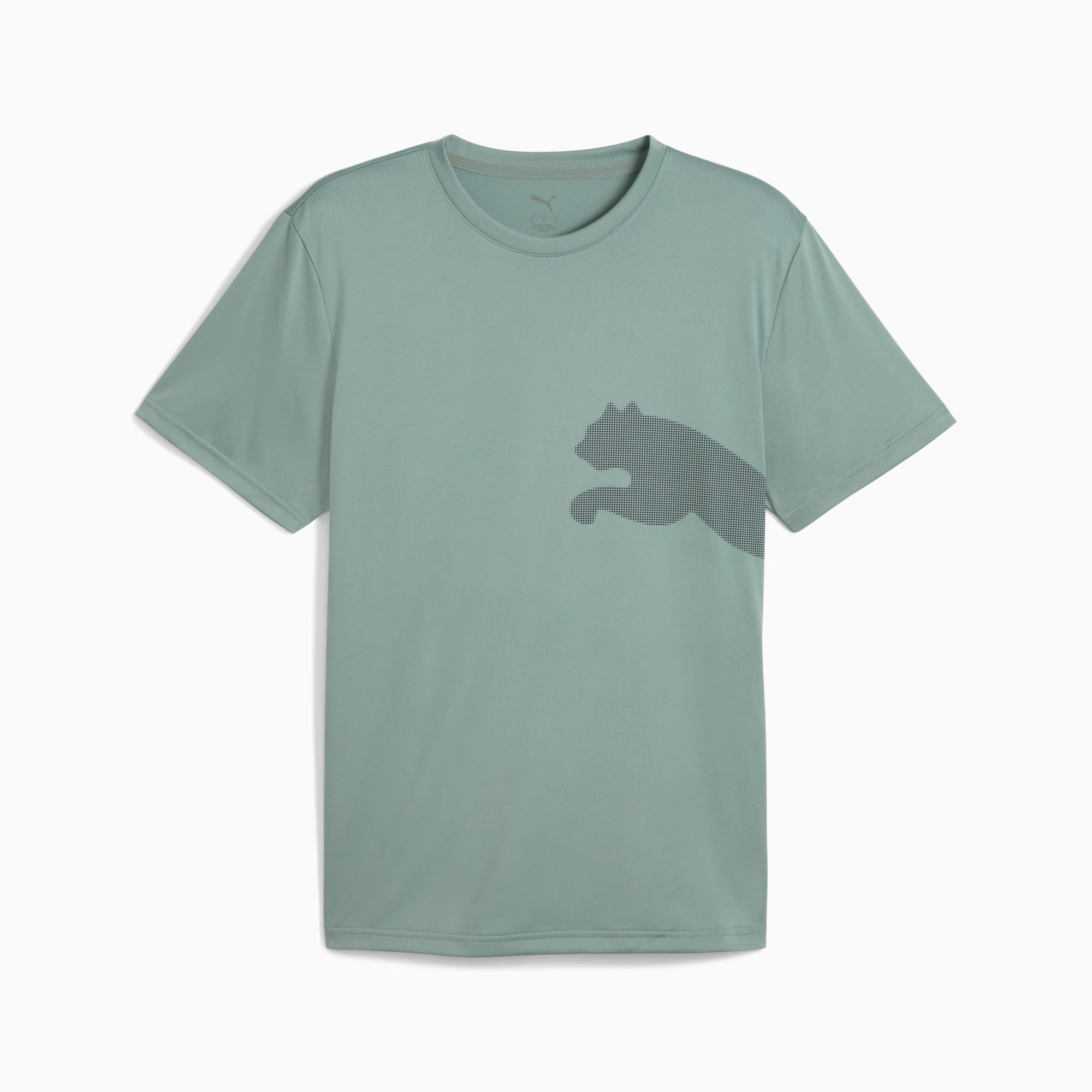 Train All Day Big Logo Tee Men, Green Moon, large-SEA