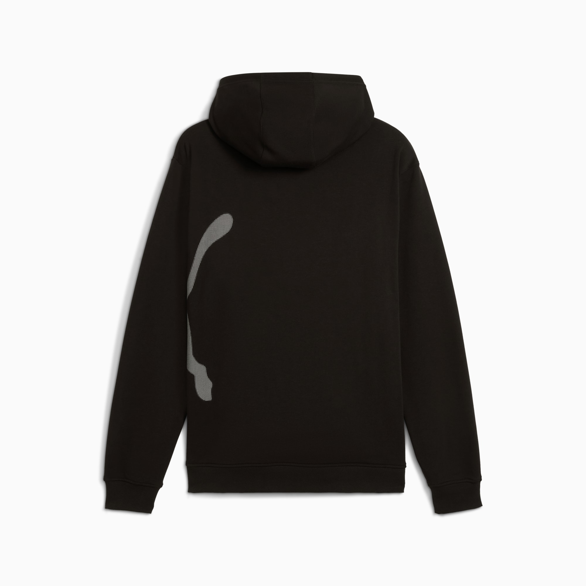 Sweat à capuche PUMA noir pour adultes avec un logo graphique au dos.