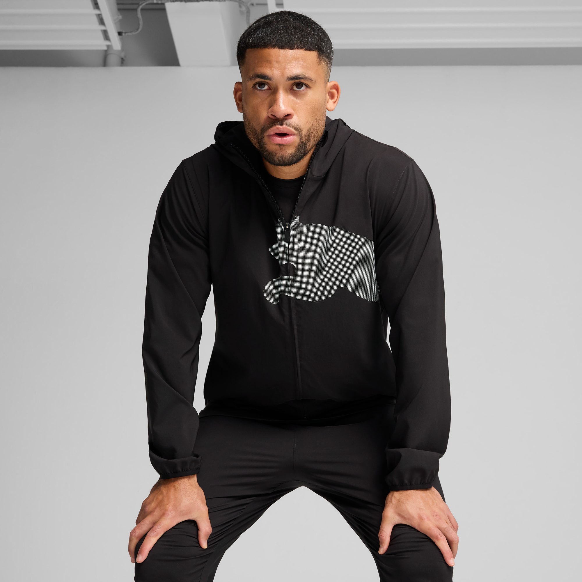 Veste tissée à grand logo Train All Day Homme, PUMA Black, large