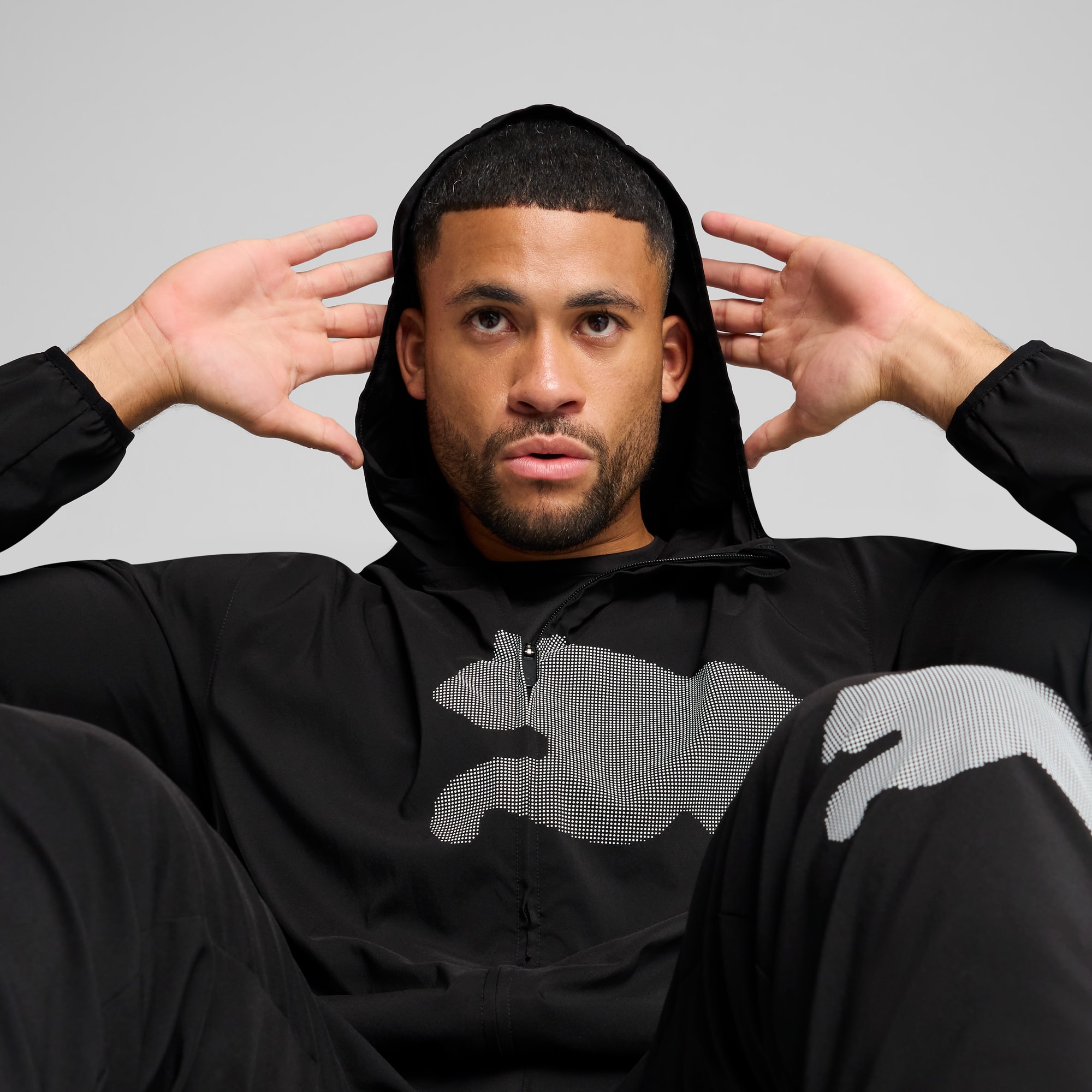 Veste tissée à grand logo Train All Day Homme, PUMA Black, large
