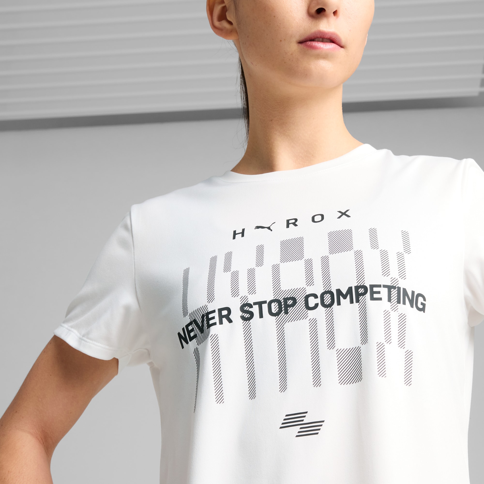 PUMA x HYROX Train All Day Tee Women, PUMA White, large