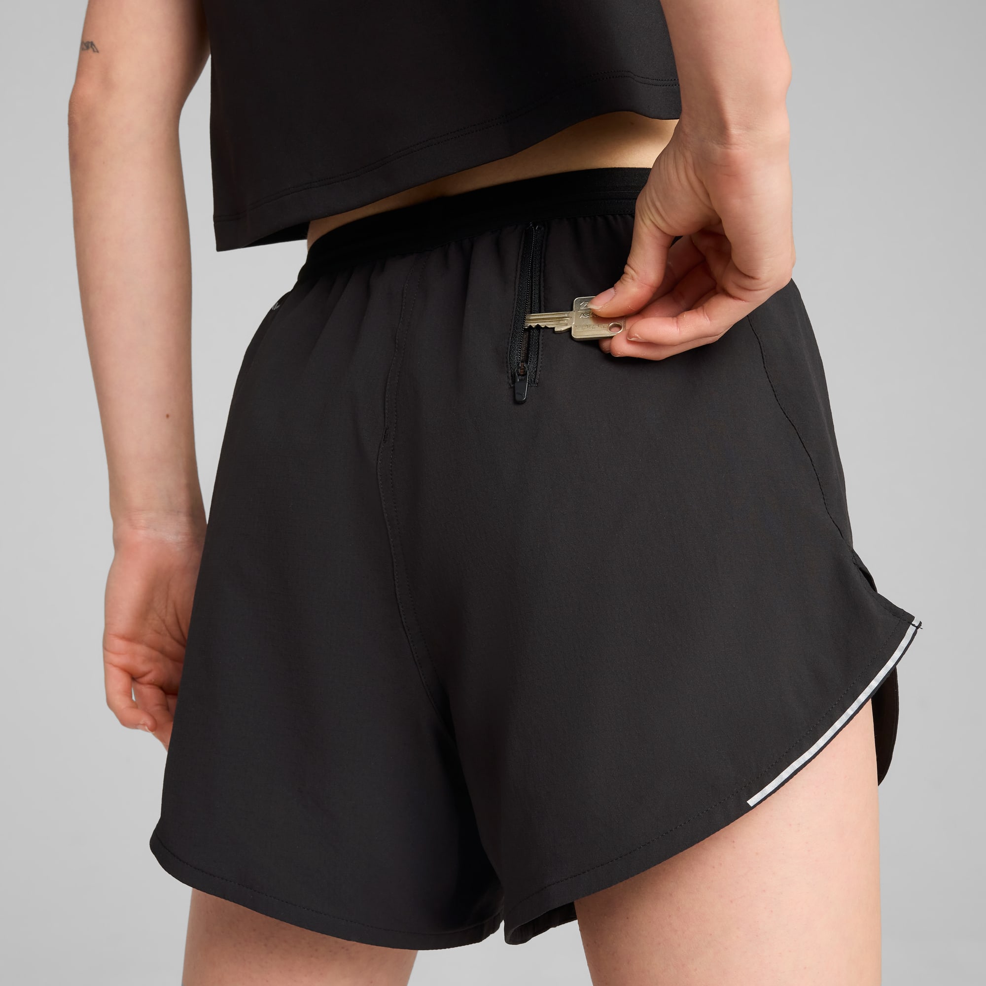 PUMA x HYROX ULTRAWEAVE Velocity 4" Shorts Damen, PUMA Black, large
