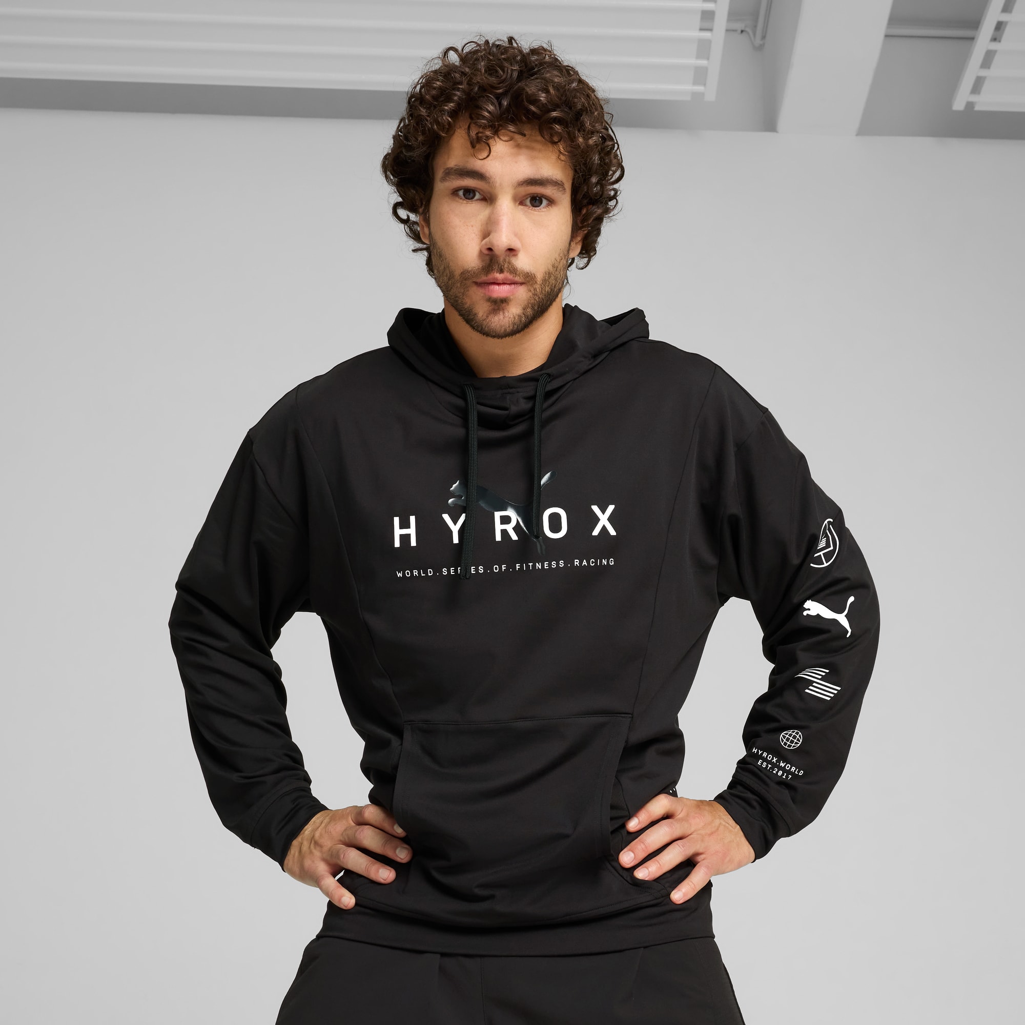 Black puma hoodie mens cheap
