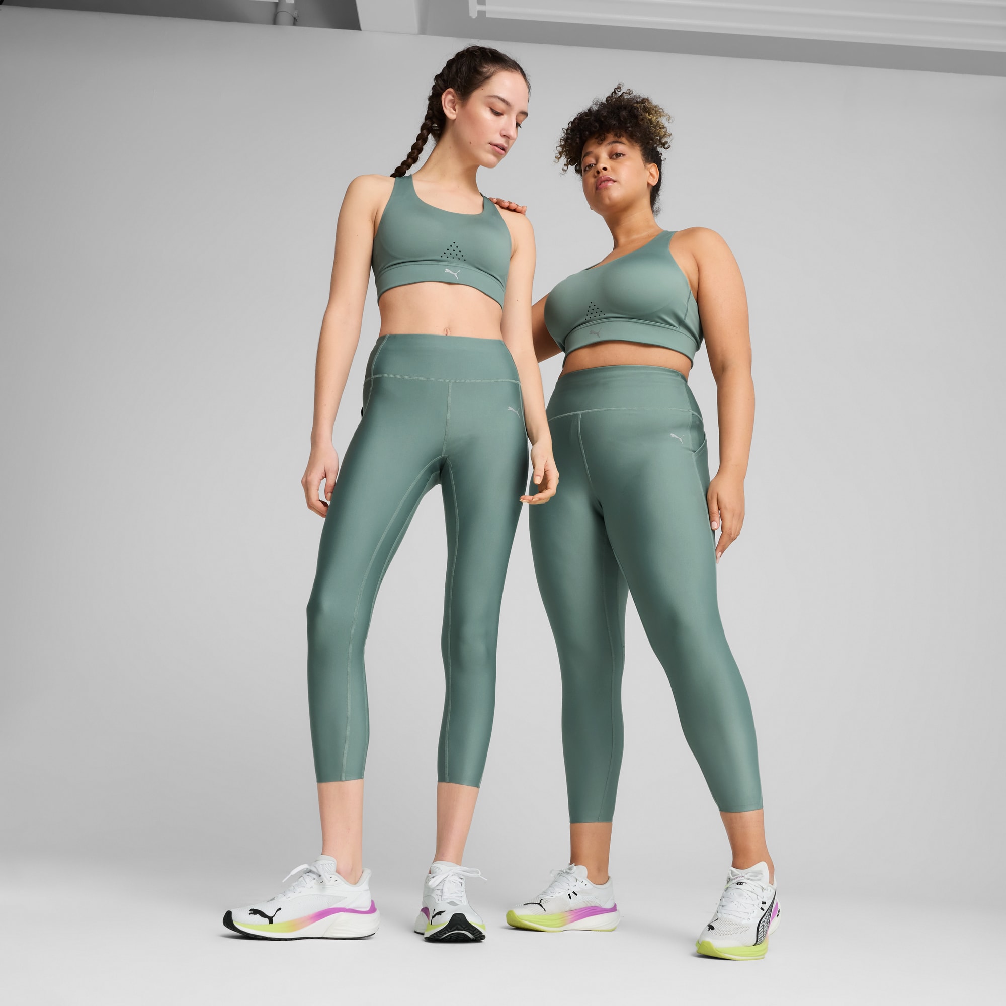 RUN ULTRAFORM 7/8 Running Tights Women, Green Moon, large