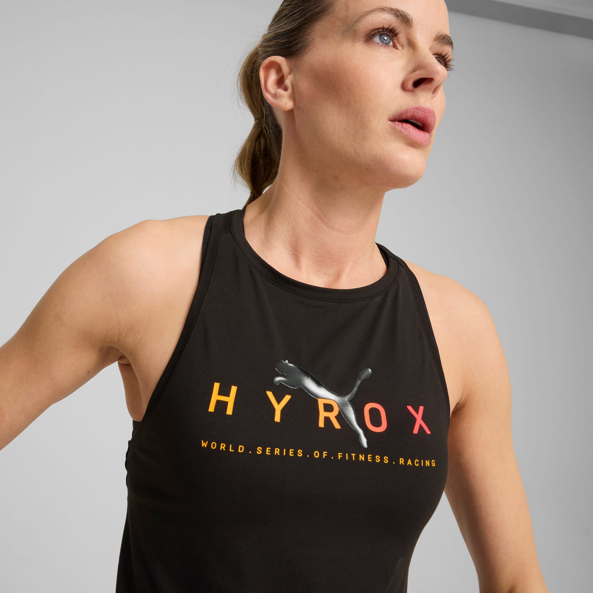 PUMA x HYROX Racerback-Tanktop Damen, PUMA Black, large