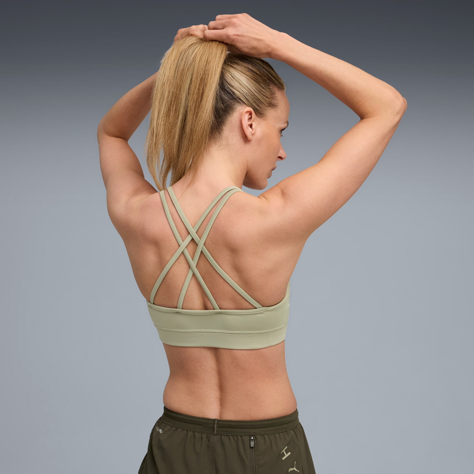 Reggiseno con cinturino PUMA x HYROX MOVE, Lux Army, large