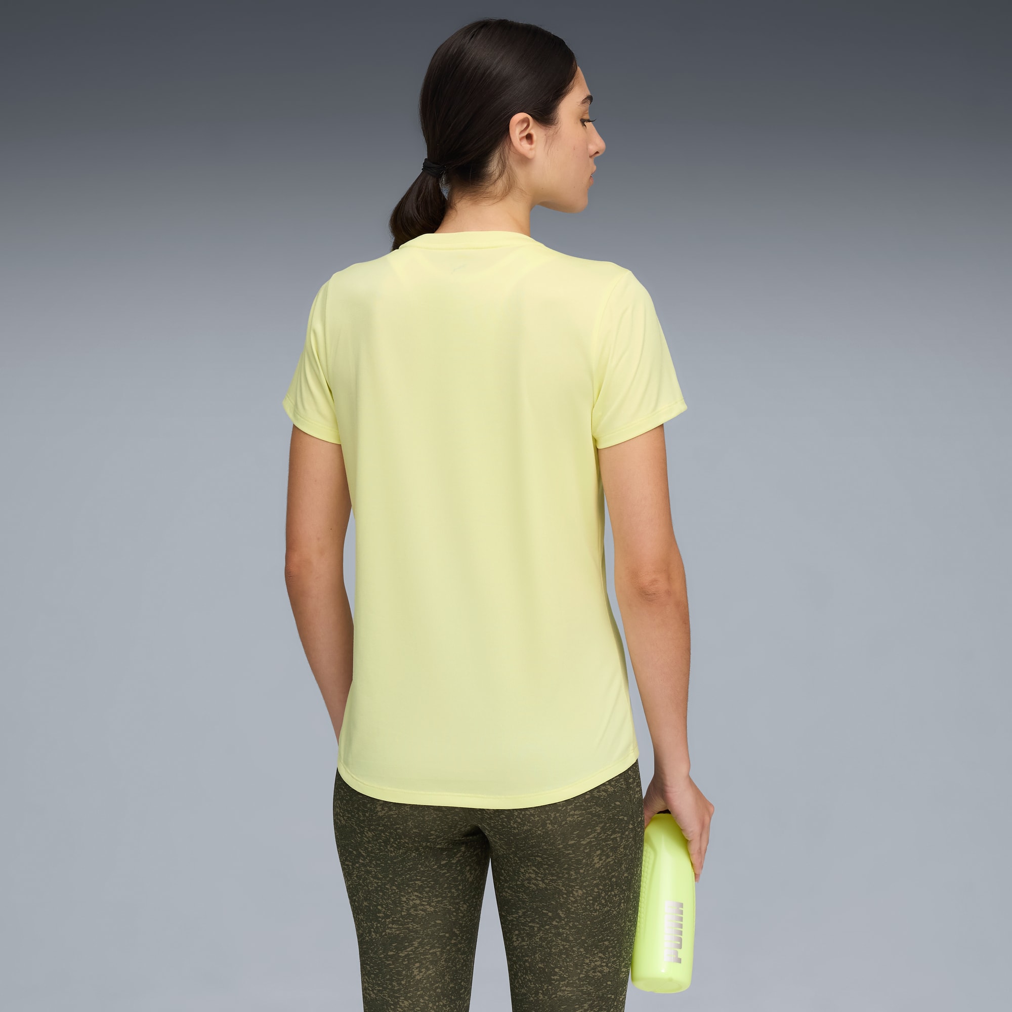Train All Day Essentials T-shirt met ronde hals voor dames, Gold Moon, large