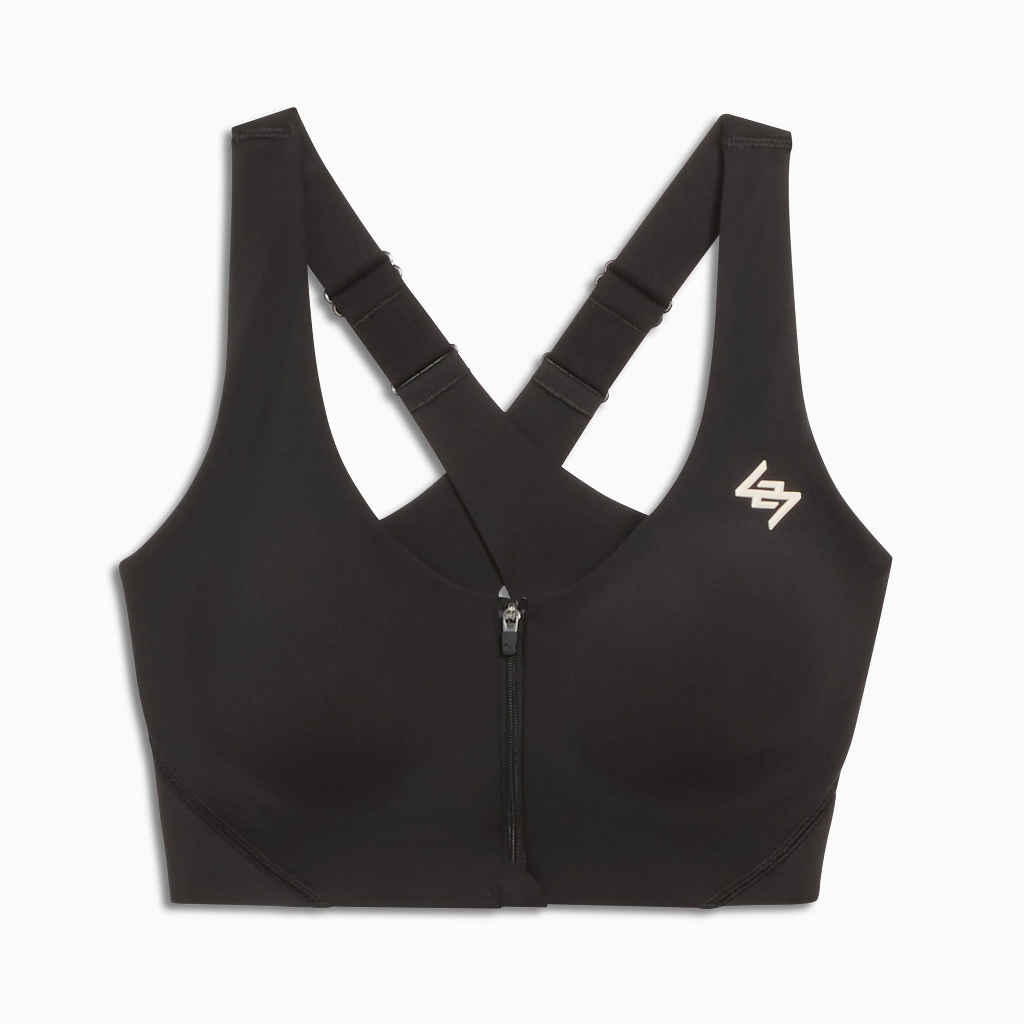 PUMA x REPRESENT 247 beha met rits voor dames, PUMA Black, large