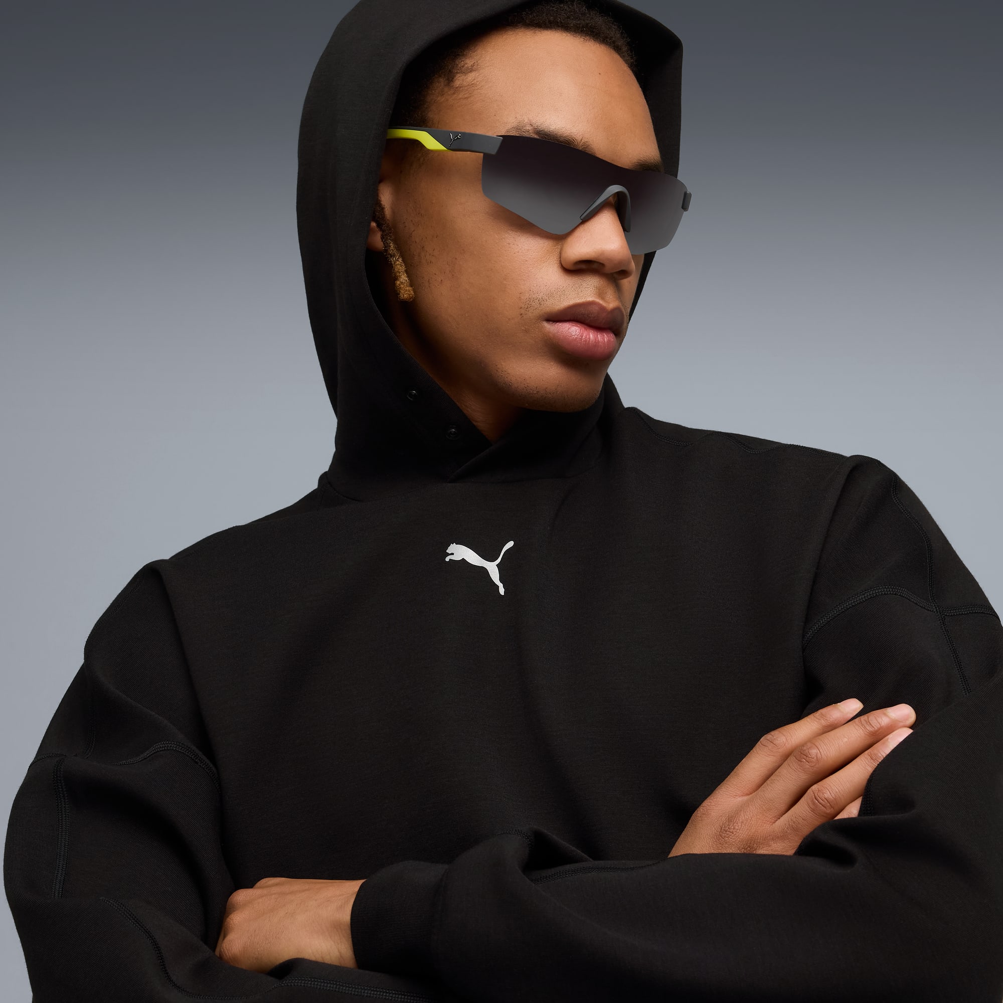 RUN CLUB hoodie voor heren, PUMA Black, large