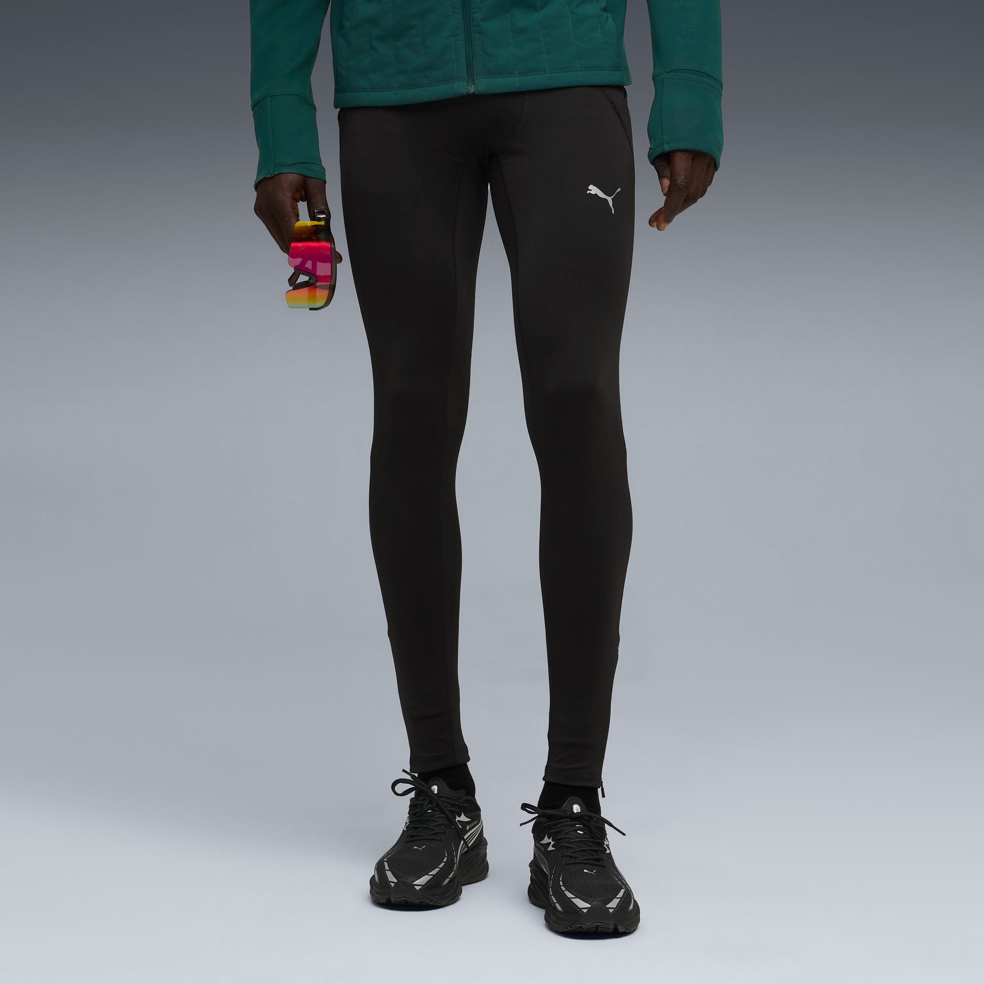 Runs microfleece legging voor heren, PUMA Black, large