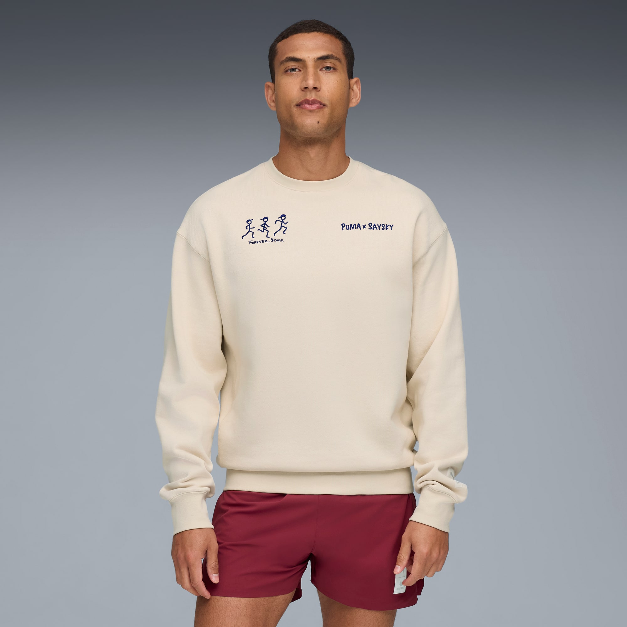 PUMA x SAYSKY Sweatshirt Unisex, Alpine Snow, large