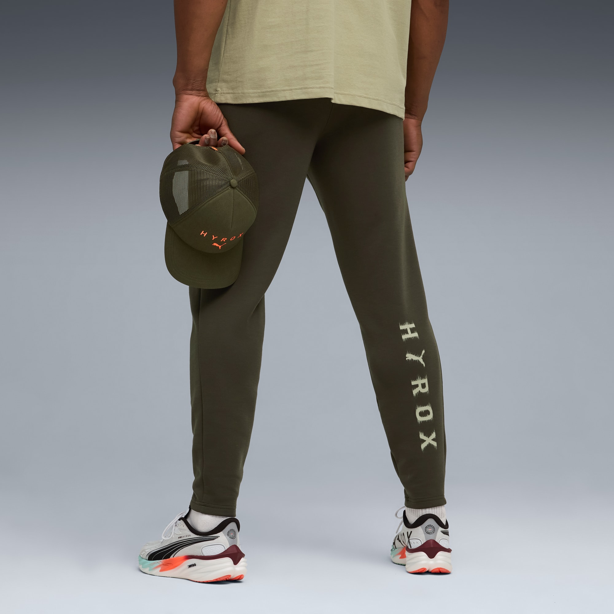 PUMA x HYROX CLOUDSPUN Elevated Hose Herren, Dark Olive, large
