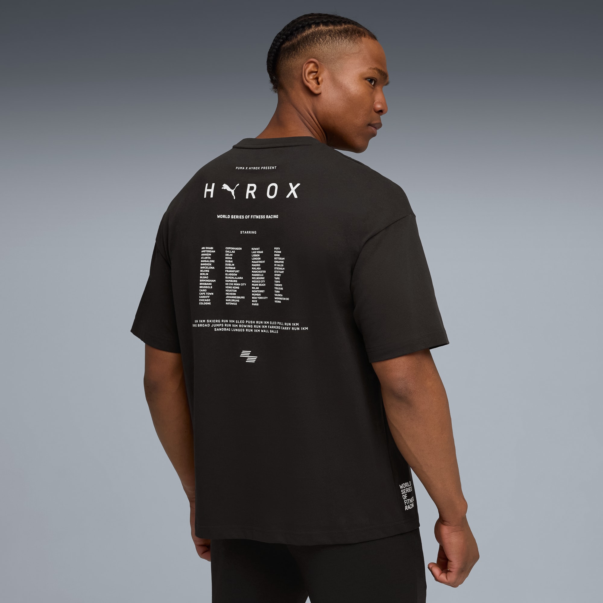 PUMA x HYROX Lifestyle Tee Men, PUMA Black, large
