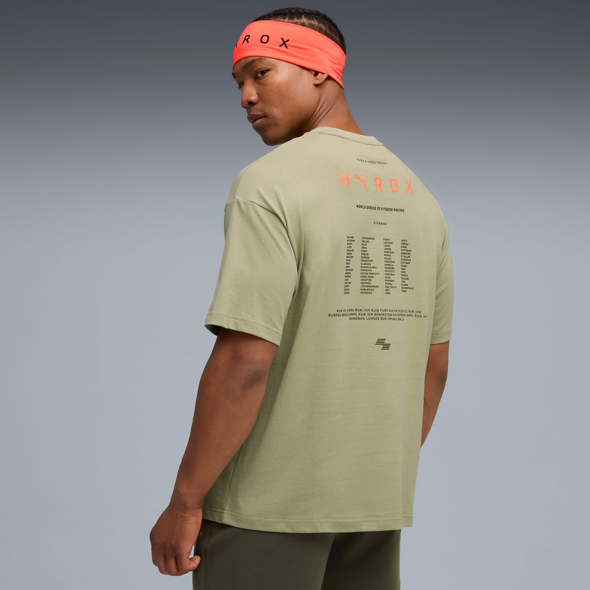PUMA x HYROX Lifestyle Tee Men, Lux Army, large