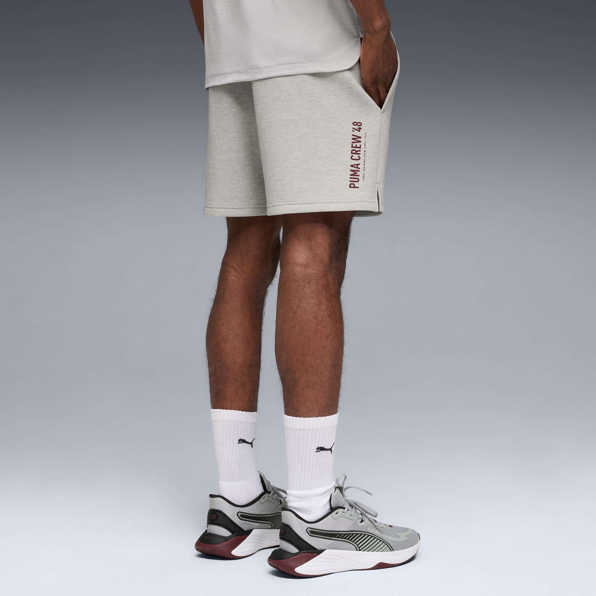 CLOUDSPUN 5" Training Shorts Men, Light Gray Heather, large