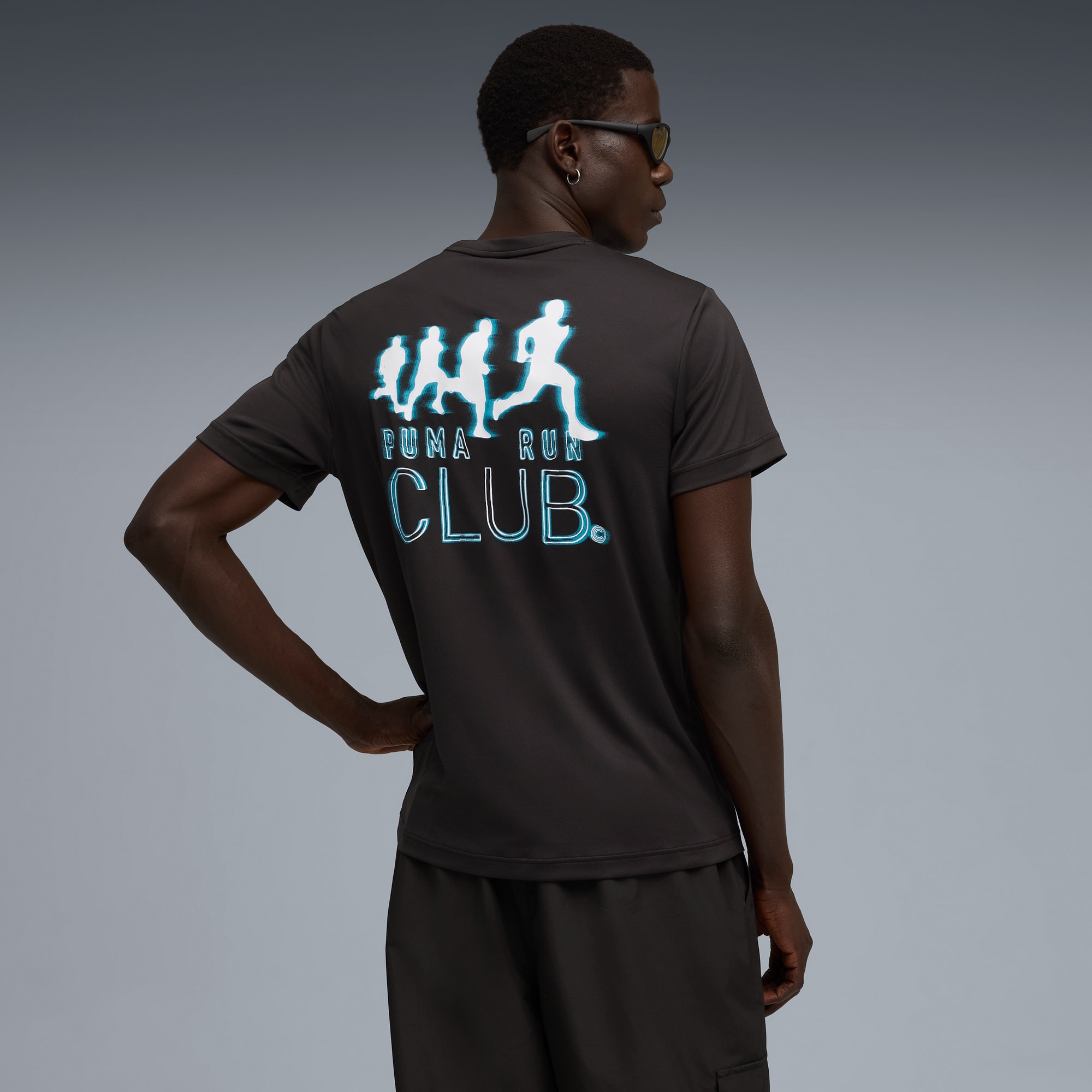 RUN CLUB Graphic Tee Men, PUMA Black, large
