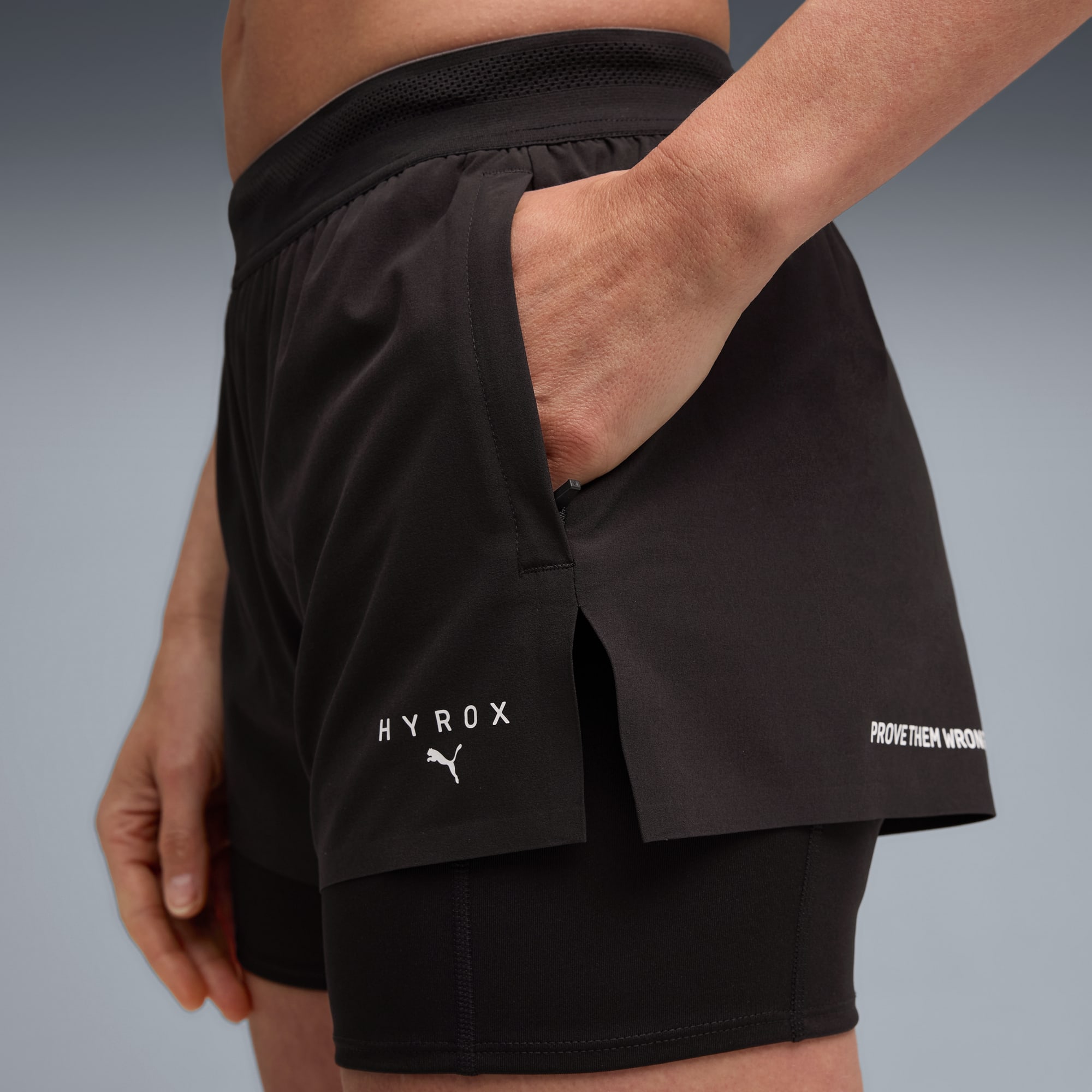 PUMA x HYROX 2in1 Shorts Women, PUMA Black, large