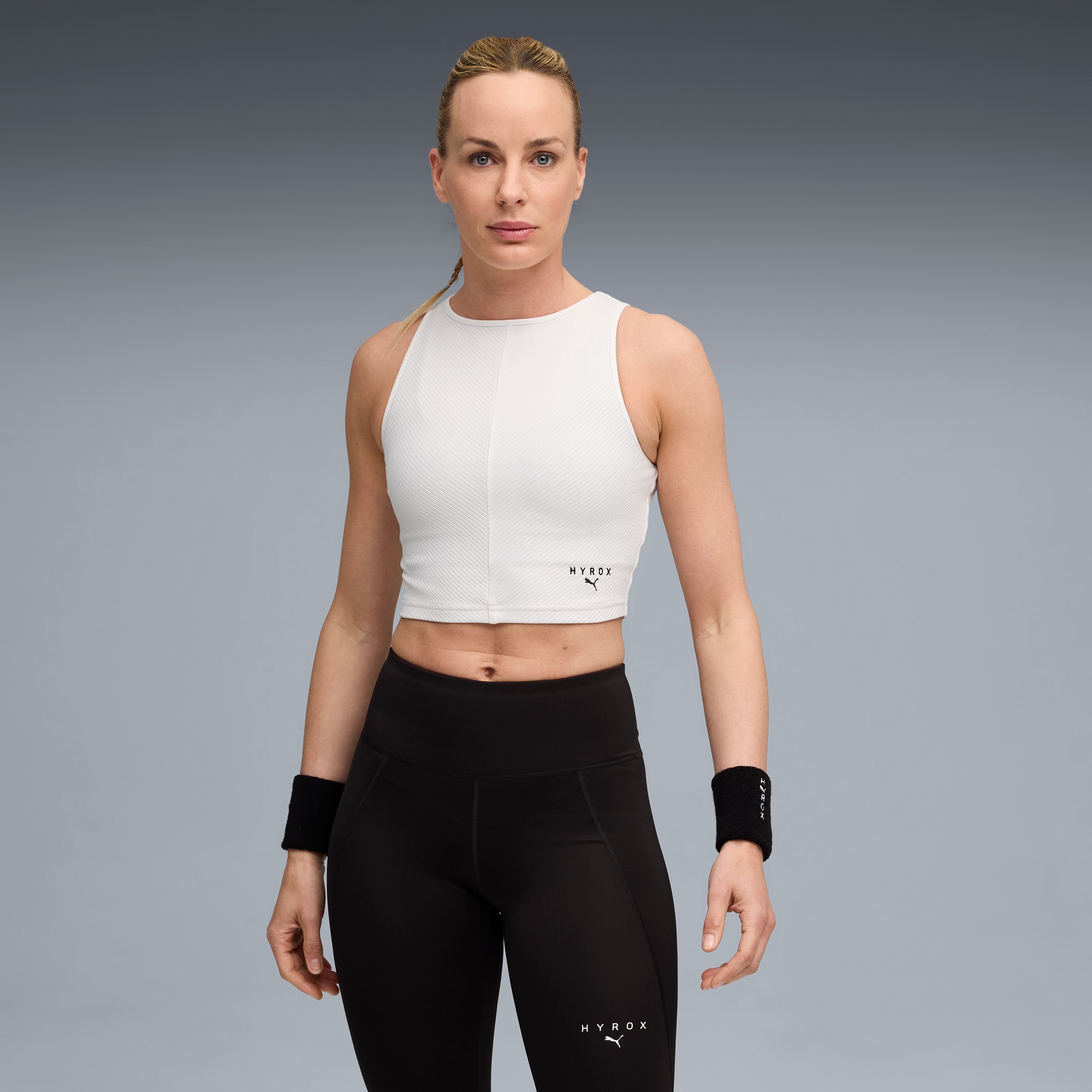 PUMA x HYROX Rib Cropped Tank Women, PUMA White, large