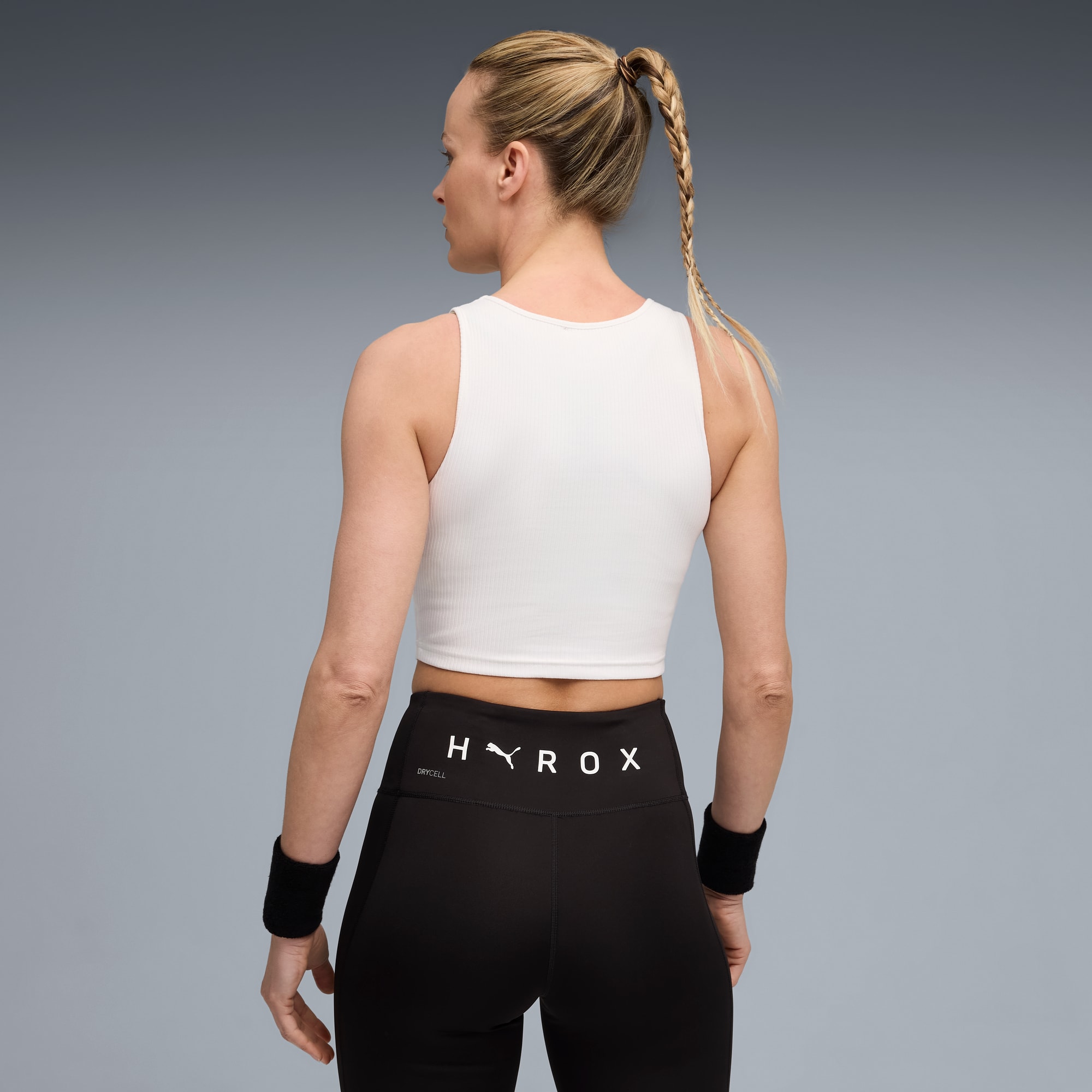 PUMA x HYROX Rib Cropped Tank Women, PUMA White, large