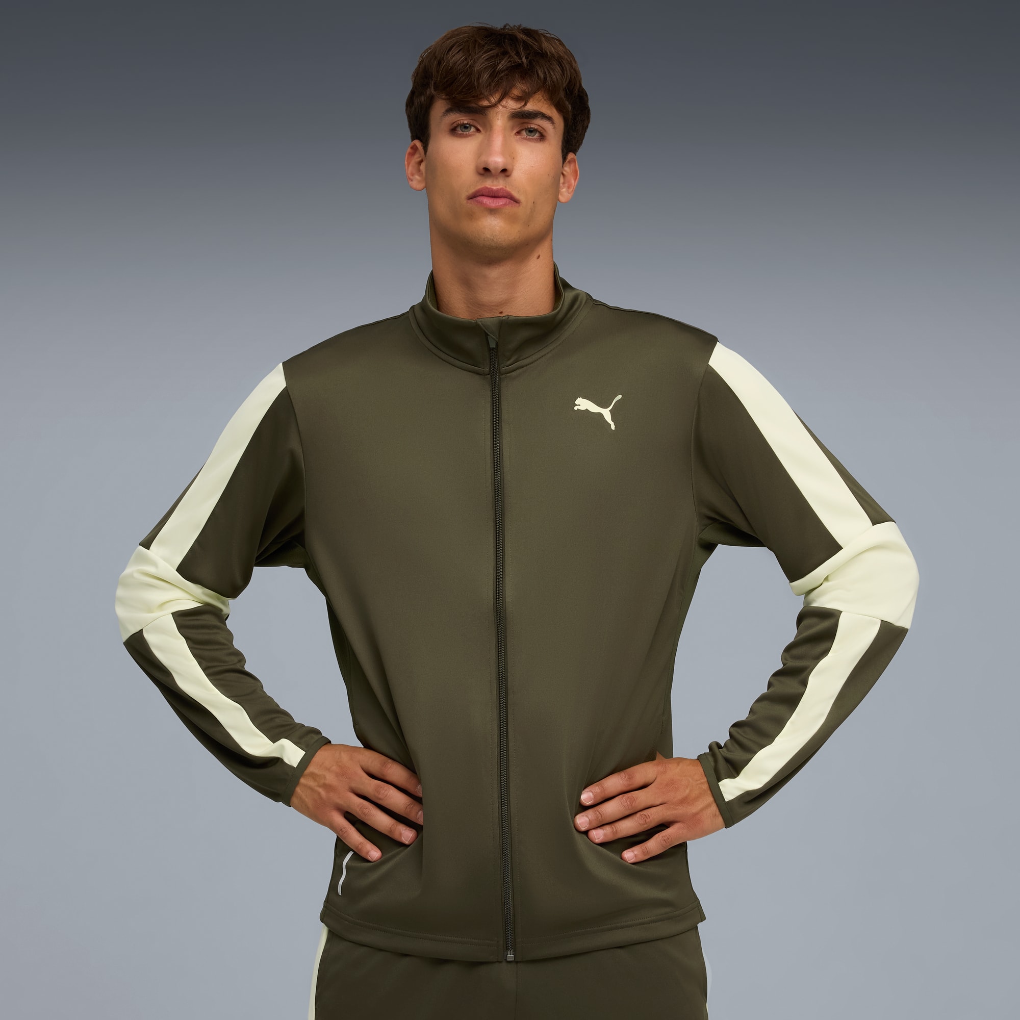 PUMA ブラック ジップアップジャケット PUMA プーマ ジャケット メンズ 524285 ブラック 黒 グレー