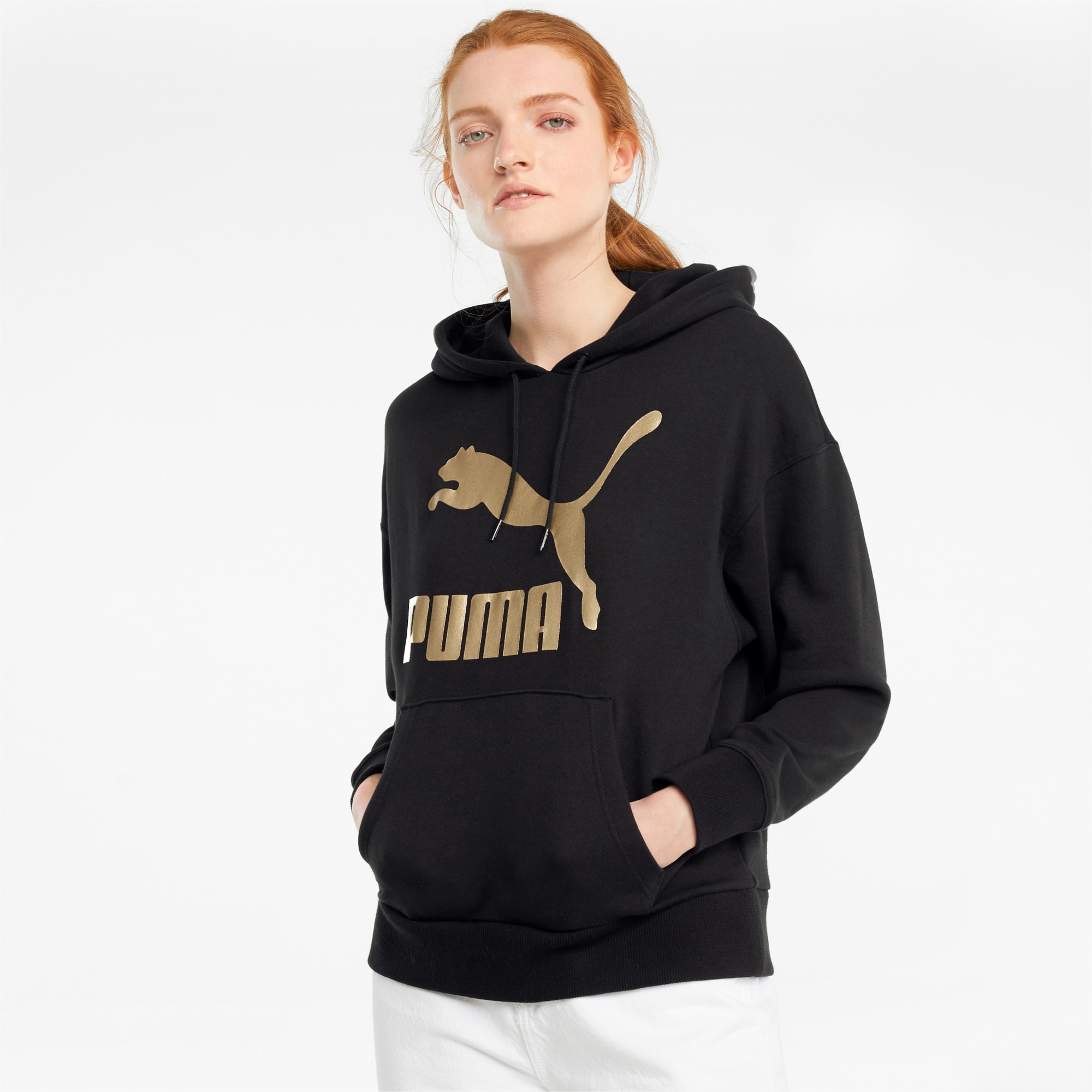 Puma hoodie womens black sale
