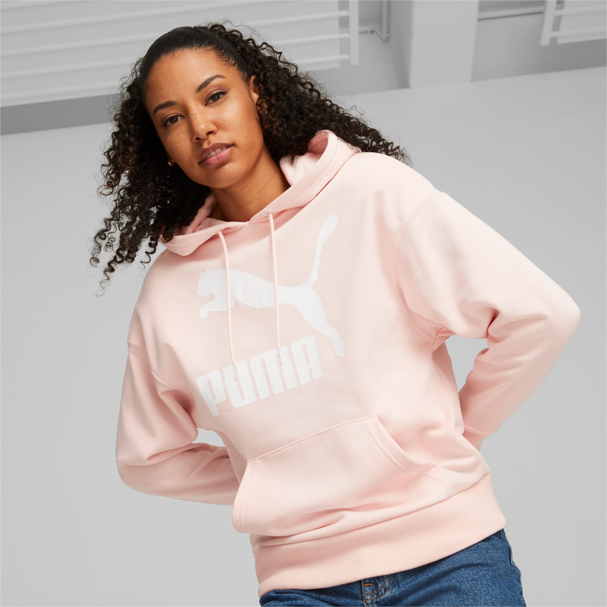 Puma hoodie womens pink deals