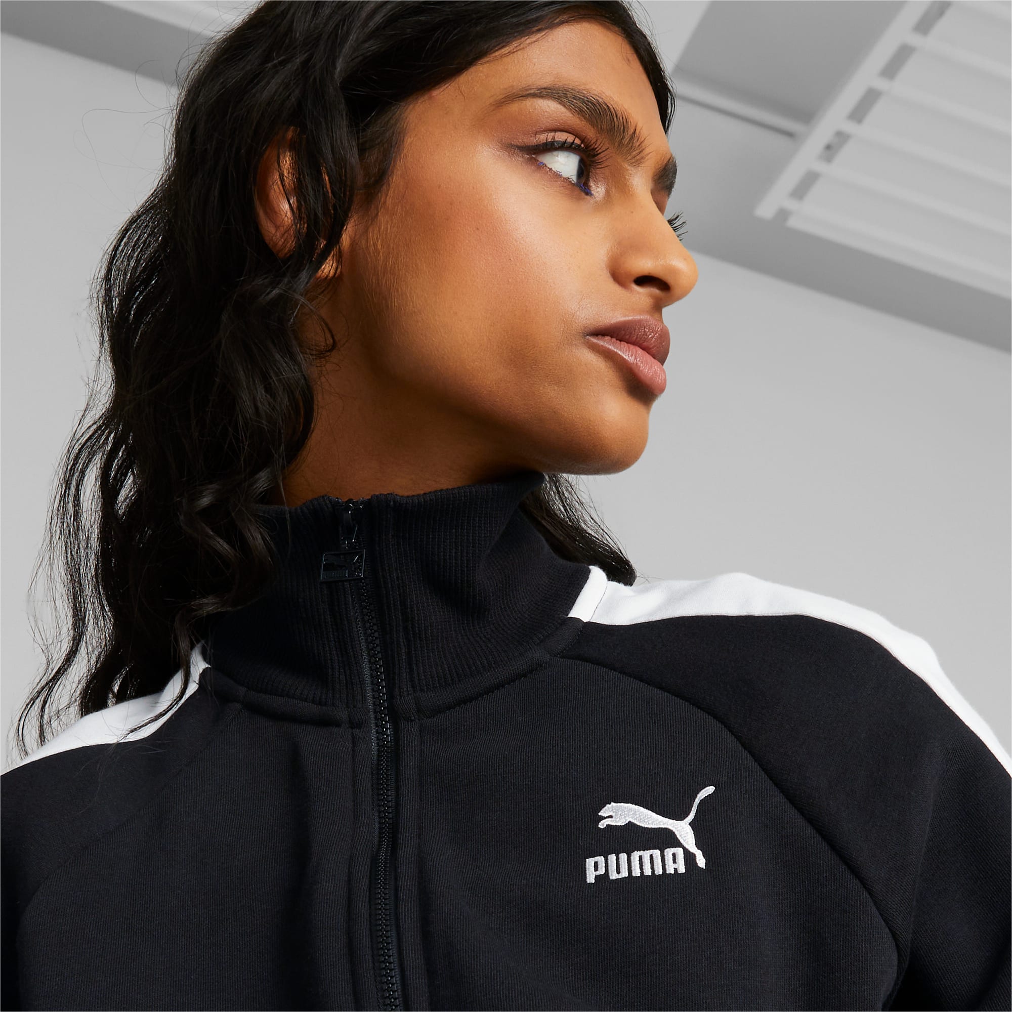 Puma Classics T7 track top in black with leopard print - ShopStyle  Activewear Jackets