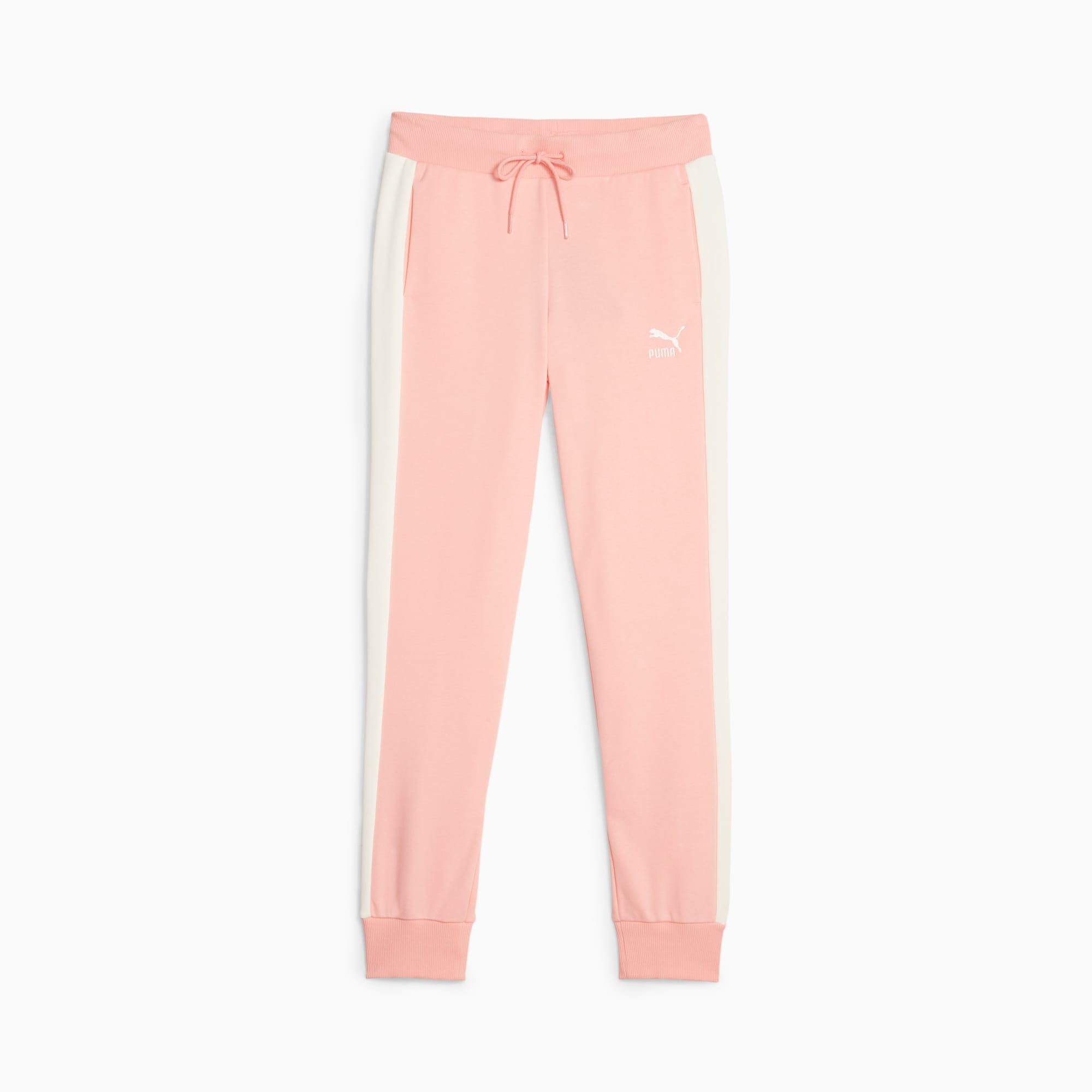 NEW Puma Women's Classics T7 Track Pants - Bubblegum Pink / White - Medium