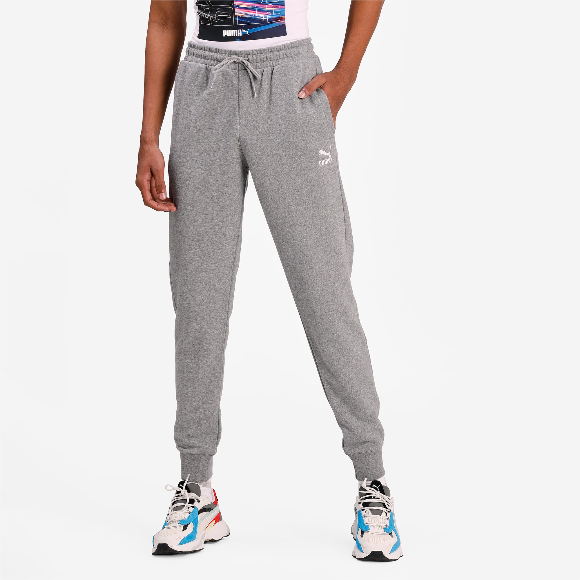 Puma mens cuffed sweatpants clearance
