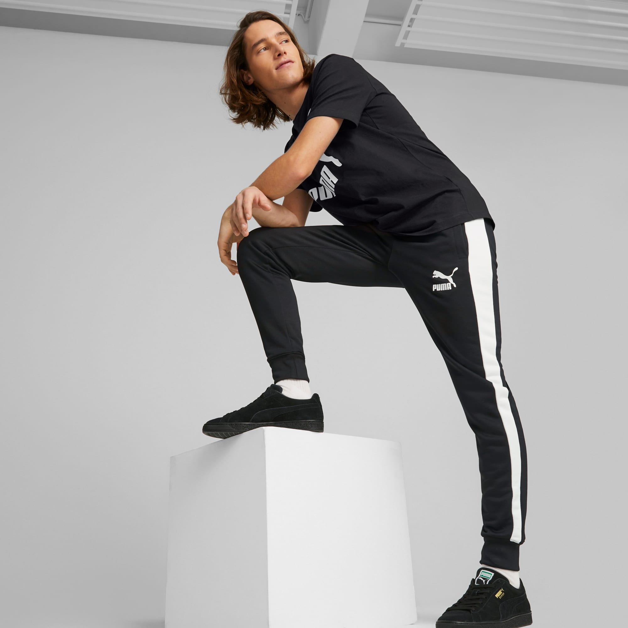 Iconic T7 Men's Track Pants, Puma Black, PUMA Shop All Puma