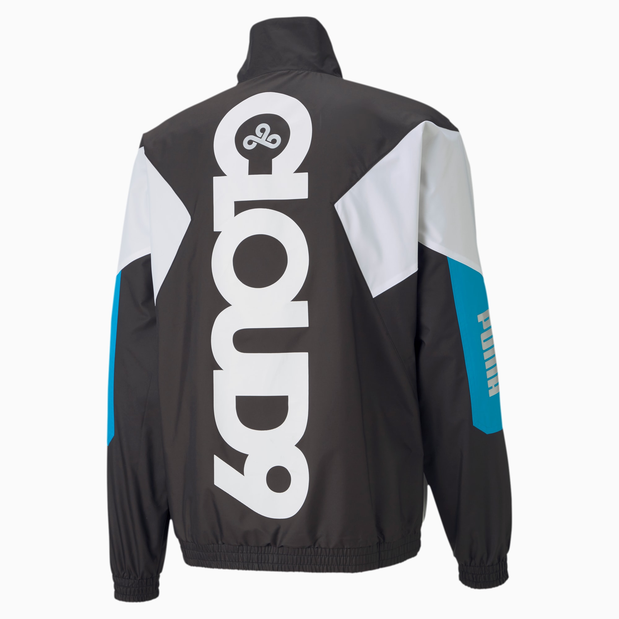 puma black and white windbreaker