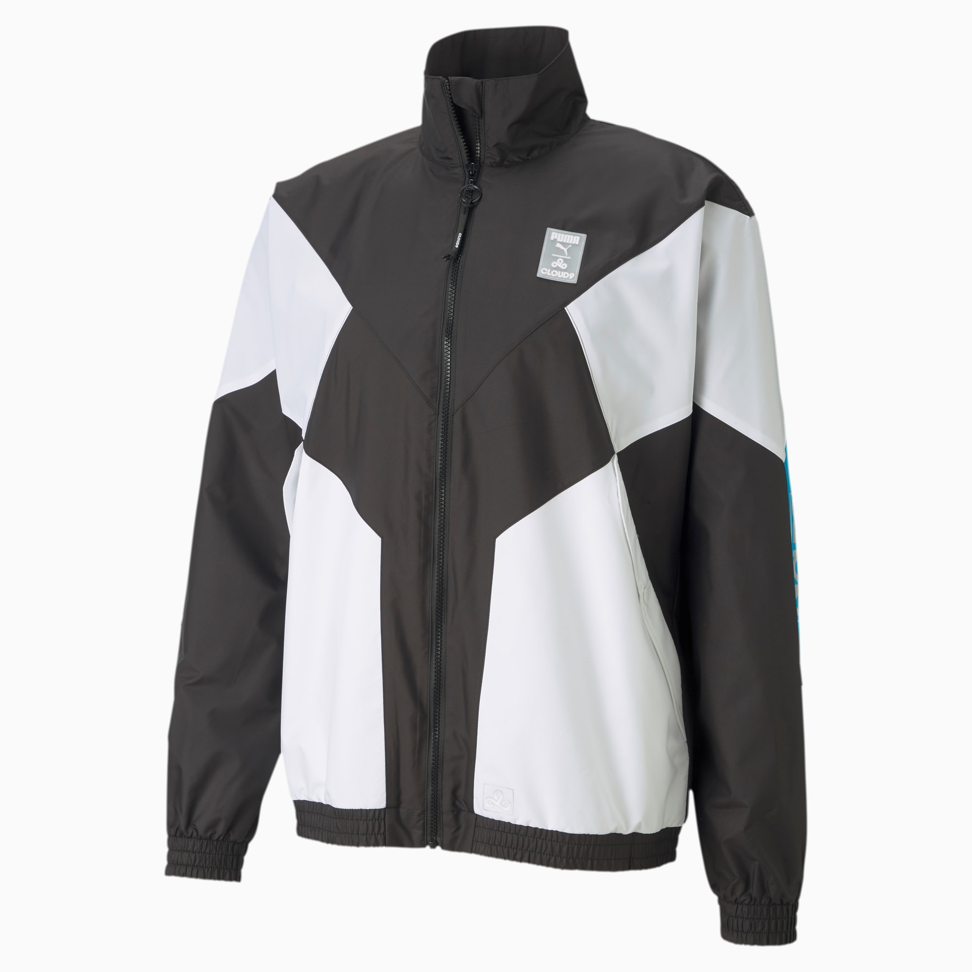 puma black and white windbreaker