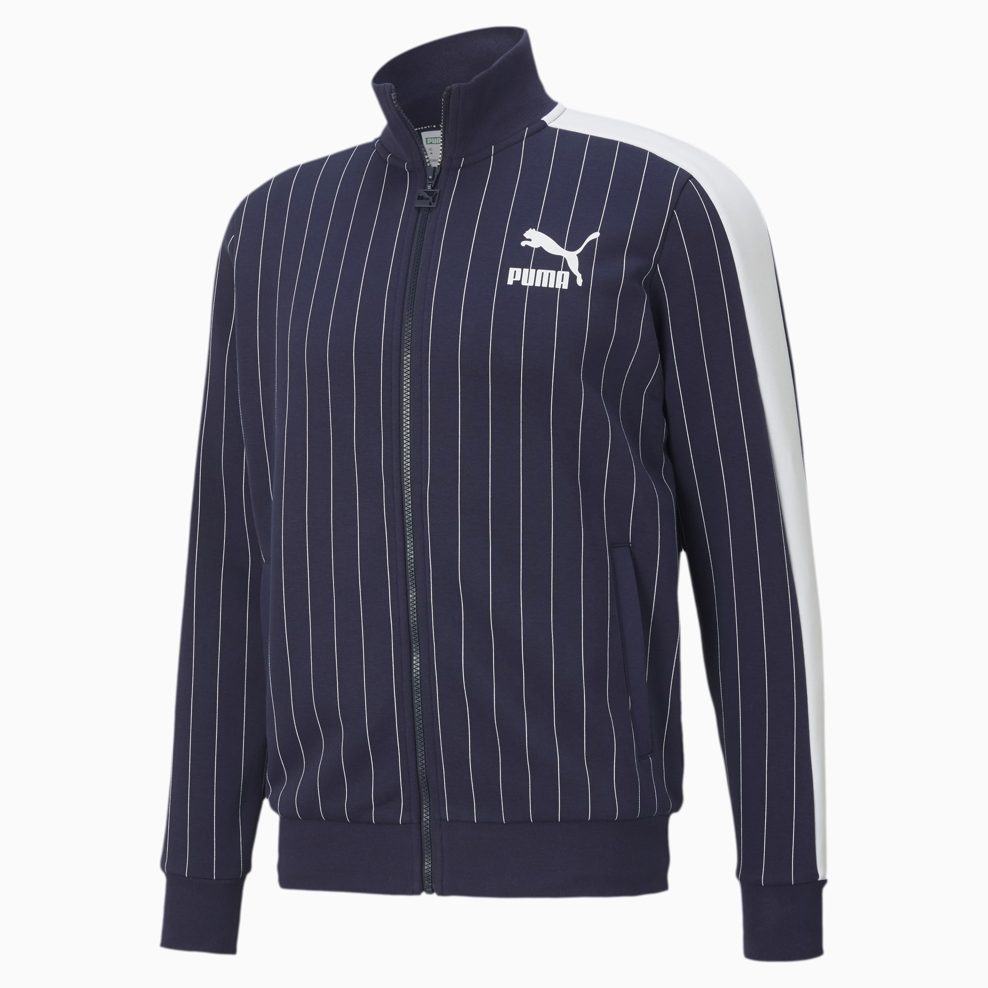 Puma pinstripe tracksuit hotsell