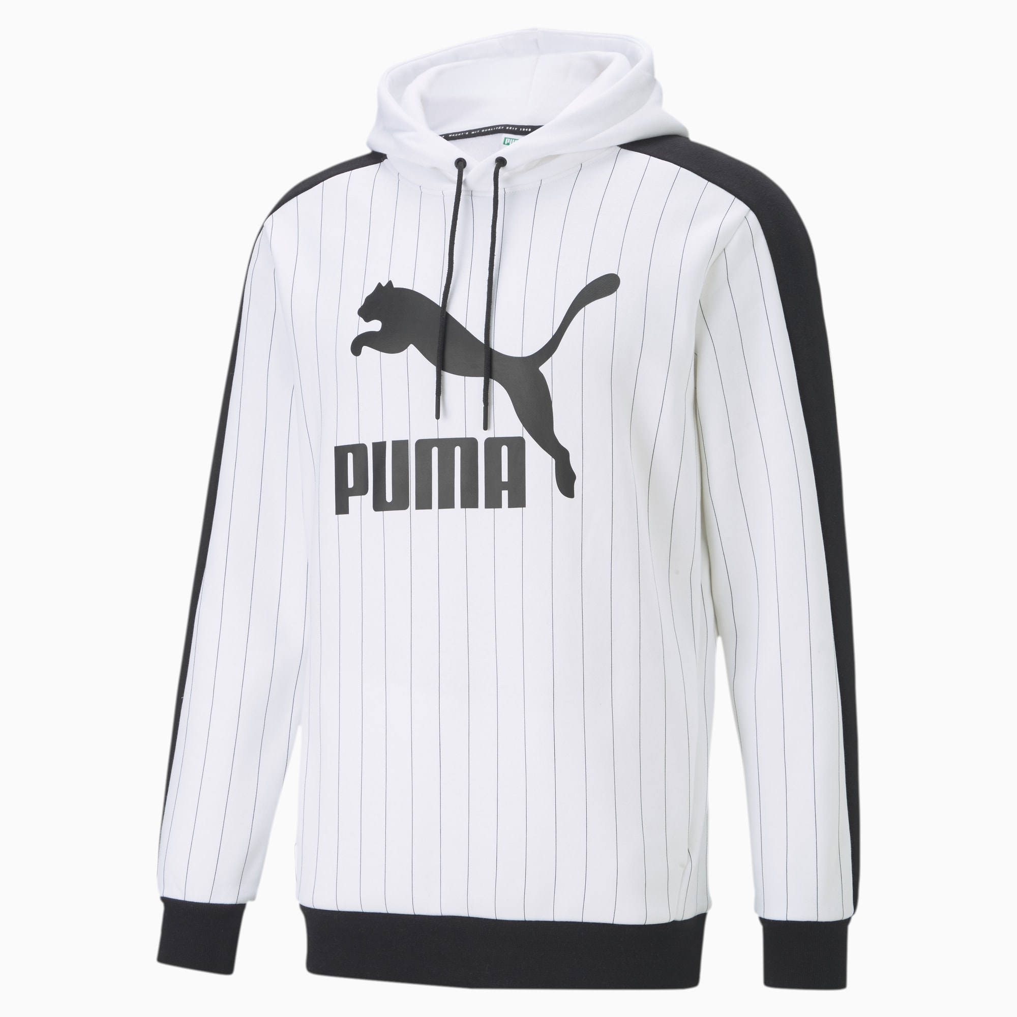 Puma公式 ピンストライプ Aop スウェット フーディー ロゴスエットパーカー メンズ Puma White プーマ スウェット パーカー プーマ